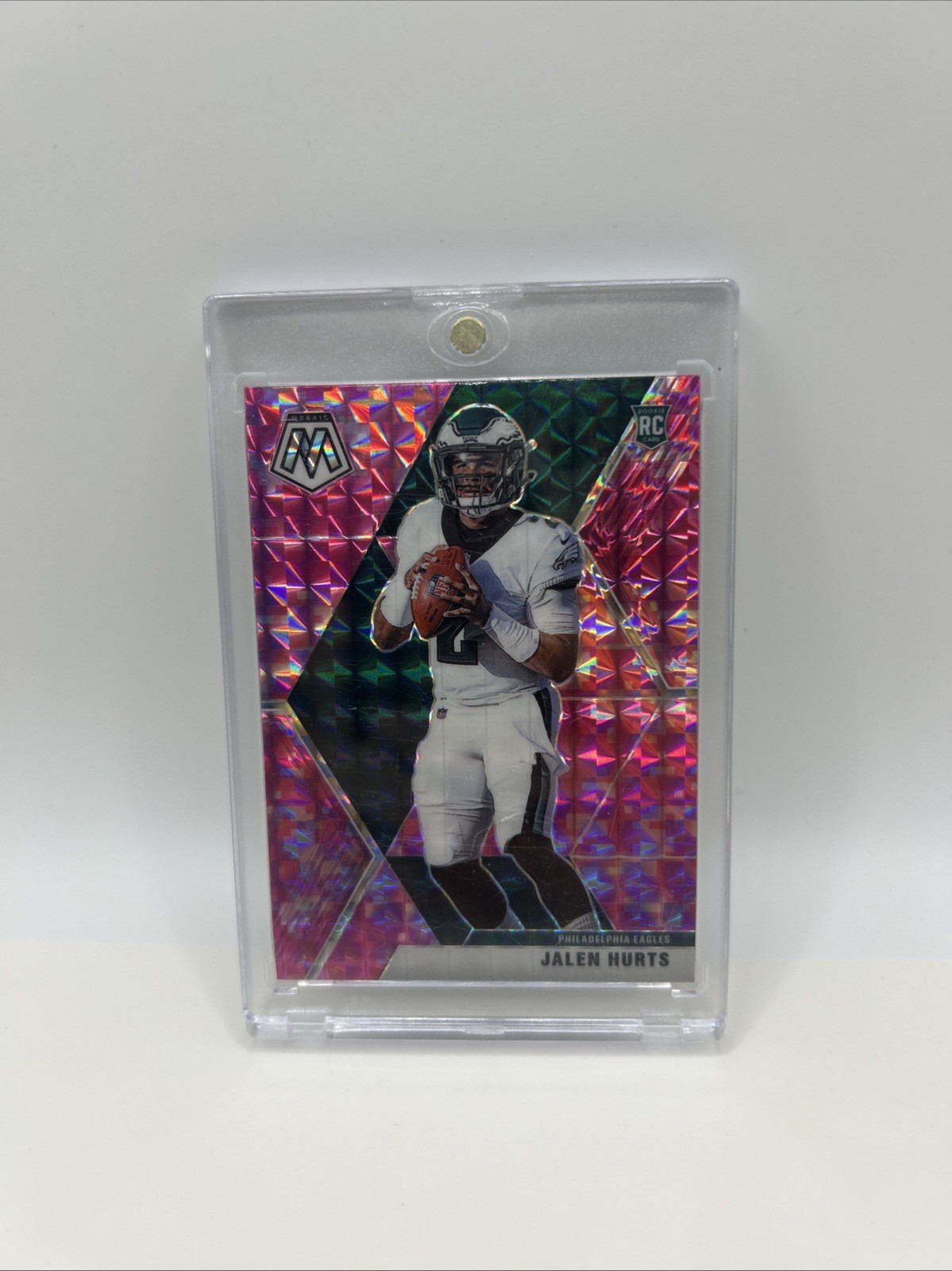 2020 Panini Mosaic - Rookies Jalen Hurts #222 Camo Pink Mosaic Prizm (RC)