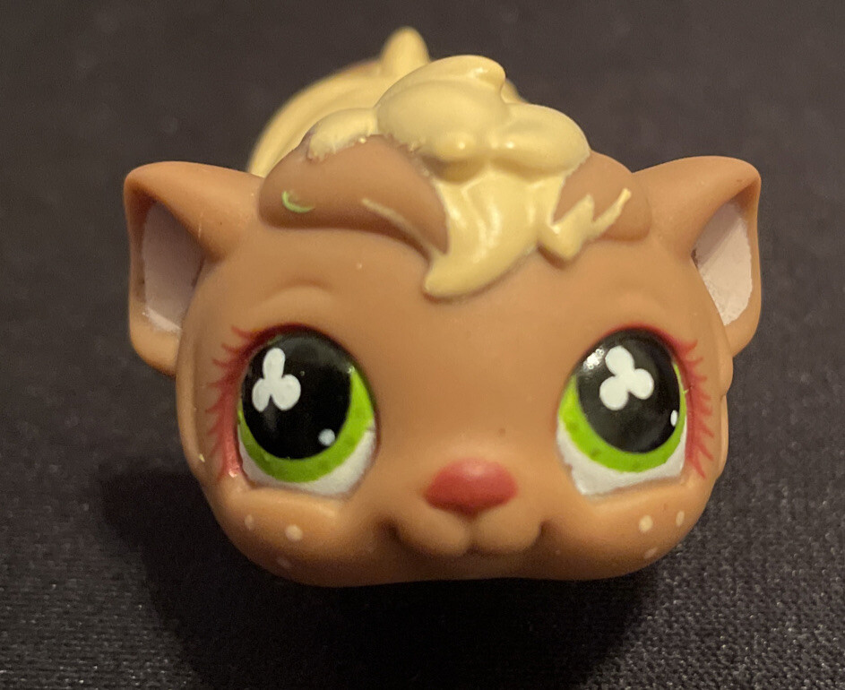 Littlest Pet Shop 753 Brown Tan Guinea Pig LPS Hasbro Freckled Authentic
