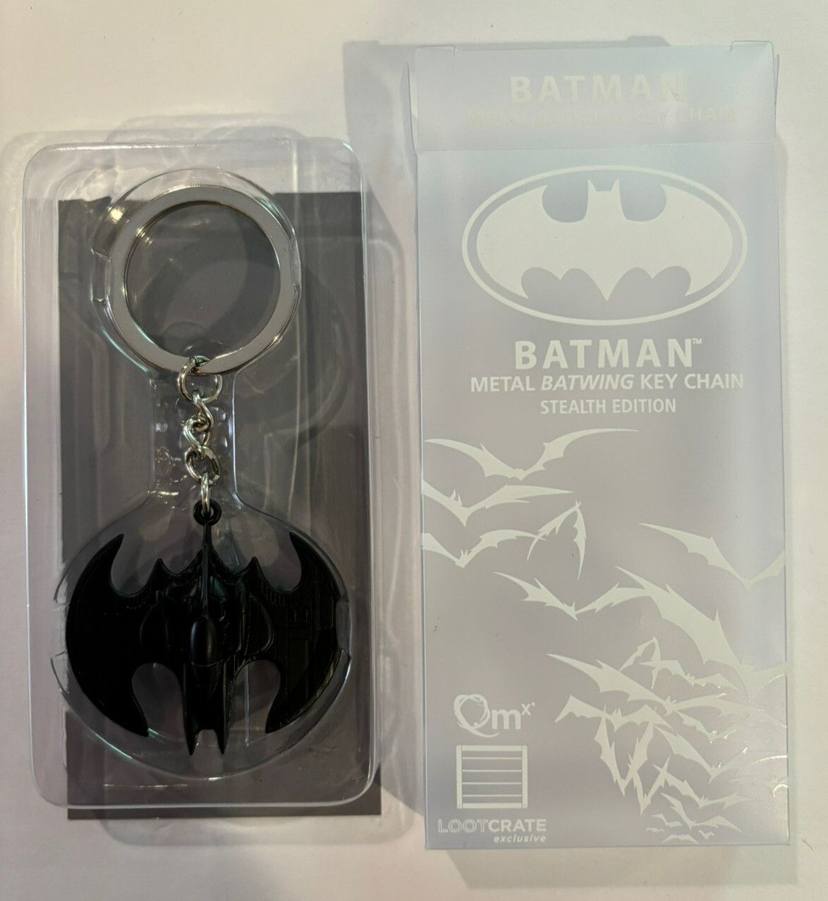 Batman Batwing Metal Key Chain - Stealth Edition - Loot Crate Exclusive NIB