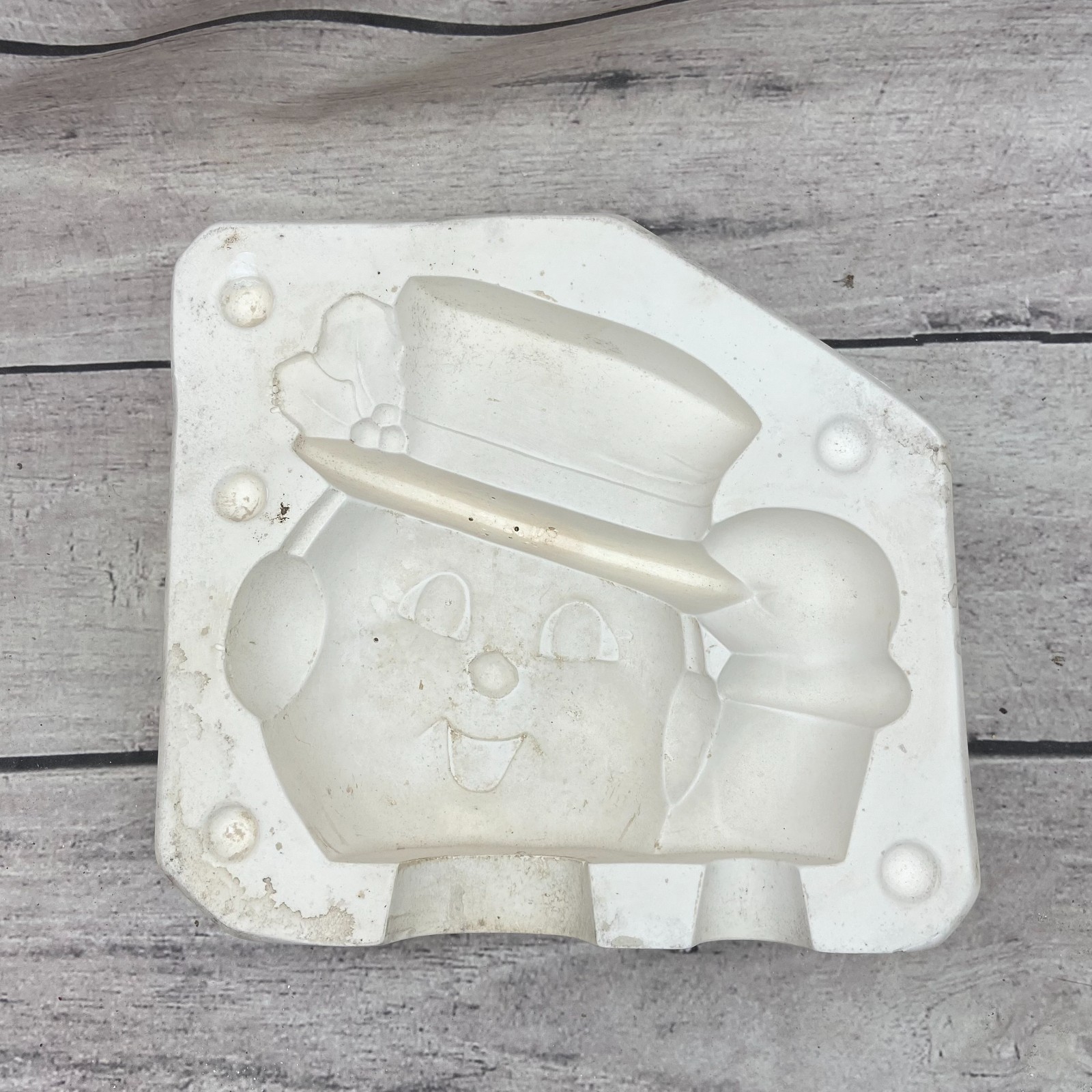 Unbranded Ceramic Casting Mold Snowmen Window Figurine