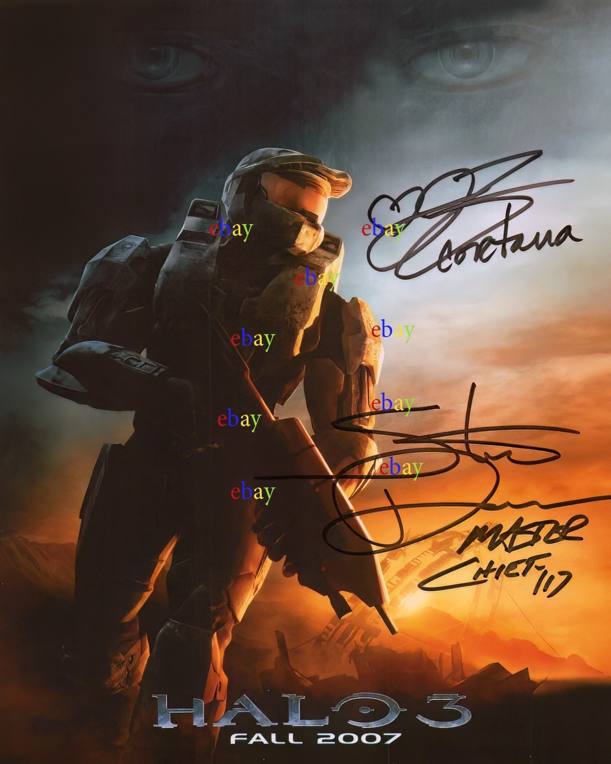 STEVE DOWNES & JEN TAYLOR HALO Autographed Signed 8x10 Photo Reprint