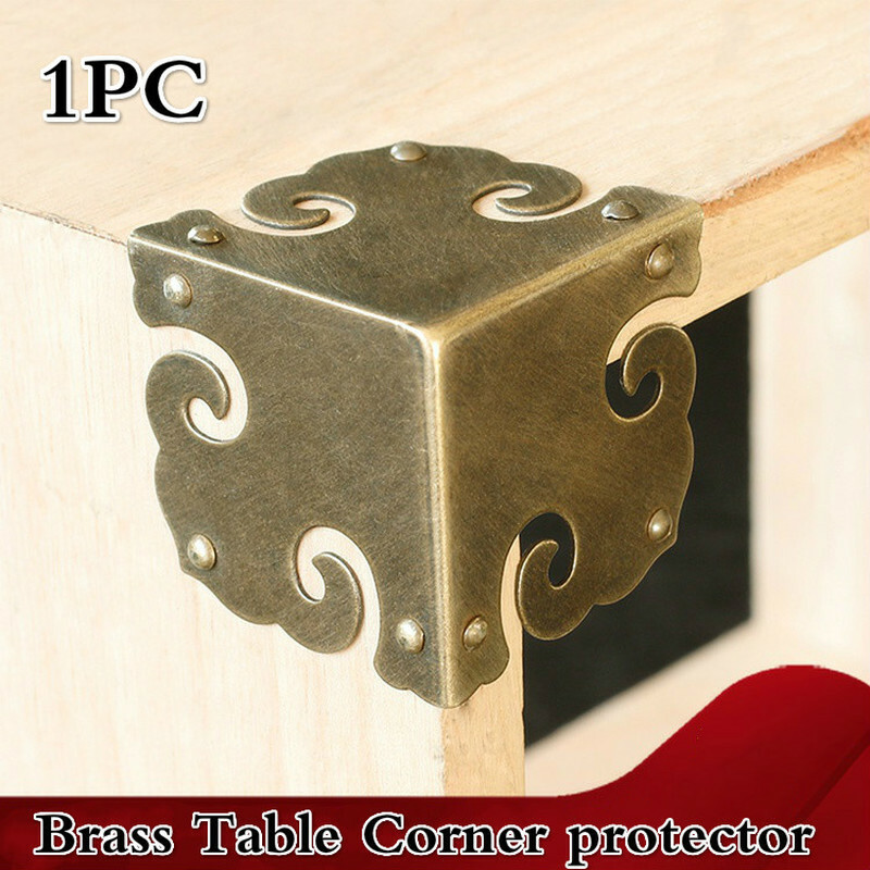 Brass Wood Box Table Corner Protector Edge Safety Bumpers Furniture Hardware