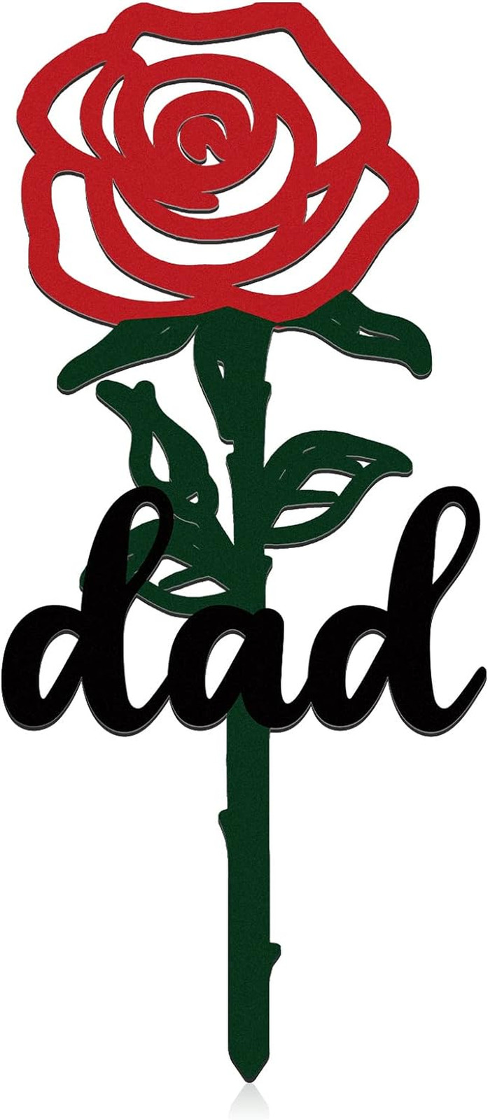 Father'S Day Memorial  Markers Dad  Decorations for Cemetery Rose Shape Memorial