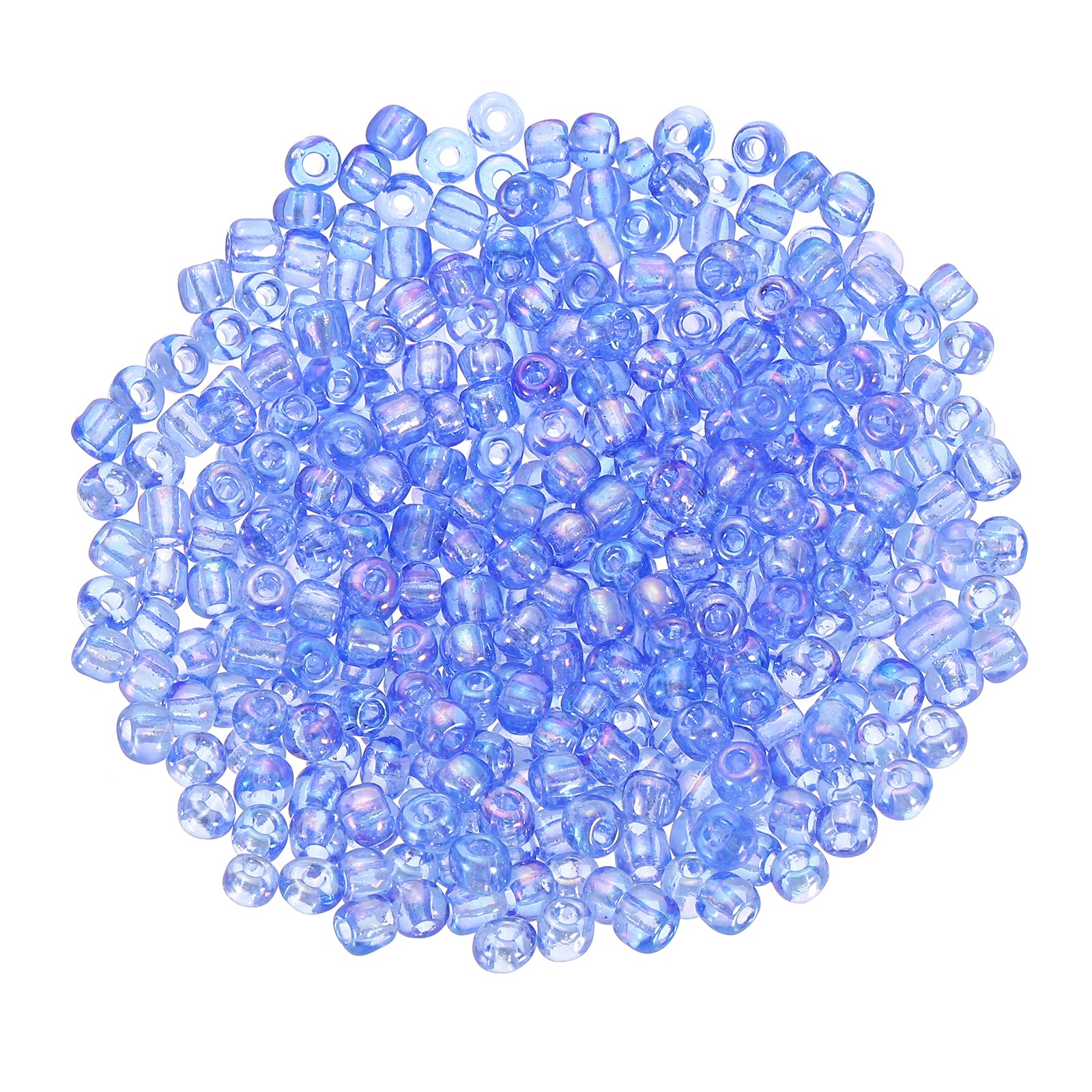 2000 Pcs Glass Seed Beads, 4mm Mini Glass Seed Spacer Bead, Blue