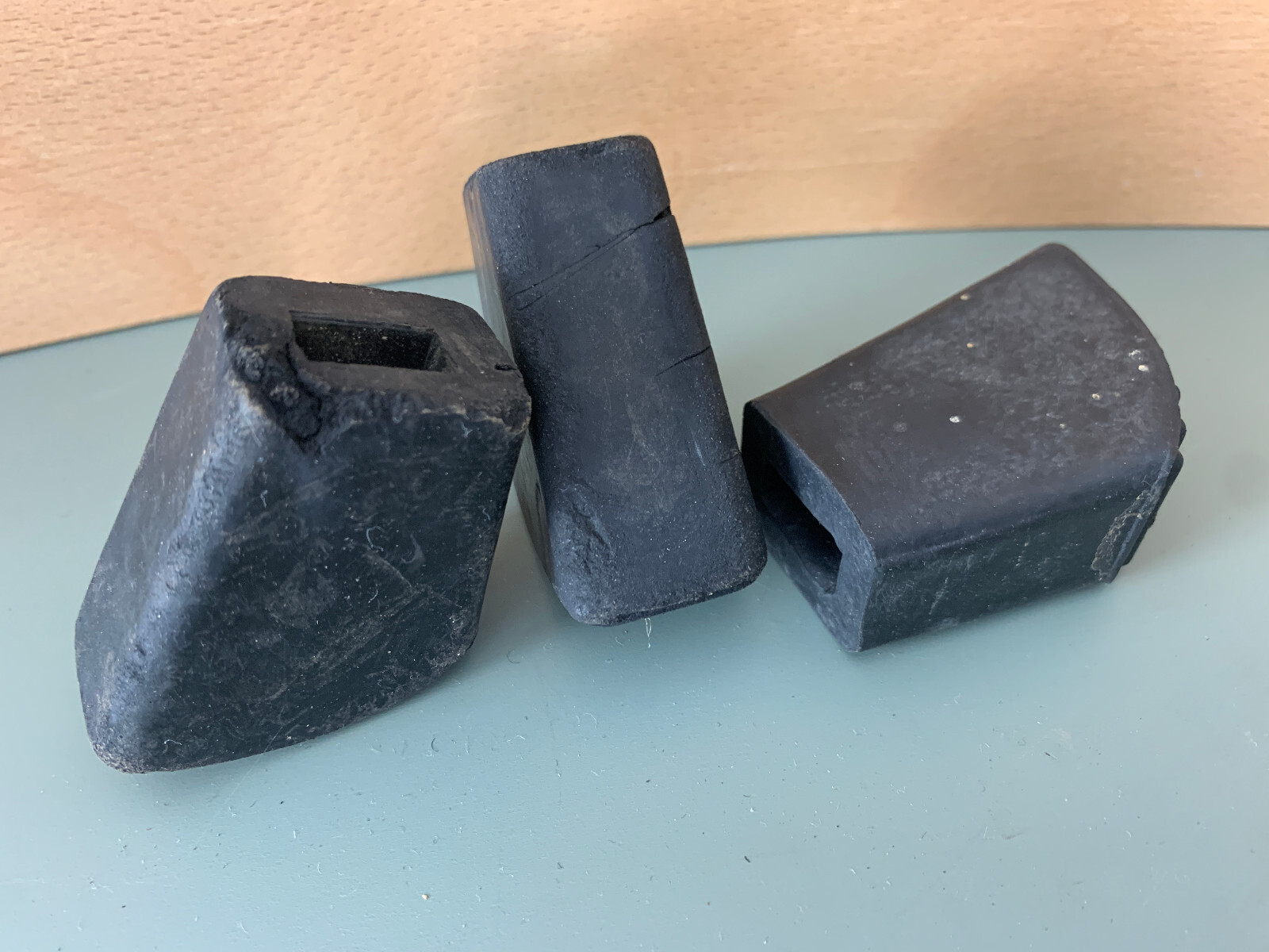 Gretsch North Cymbal Hi-Hat Stand Throne RUBBER FEET Tip Parts Lot of 3x 80s Vtg