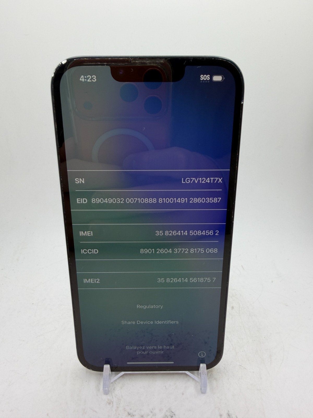 Apple iPhone 14 - Midnight - 128GB - as-is for salvage/parts/disassembly