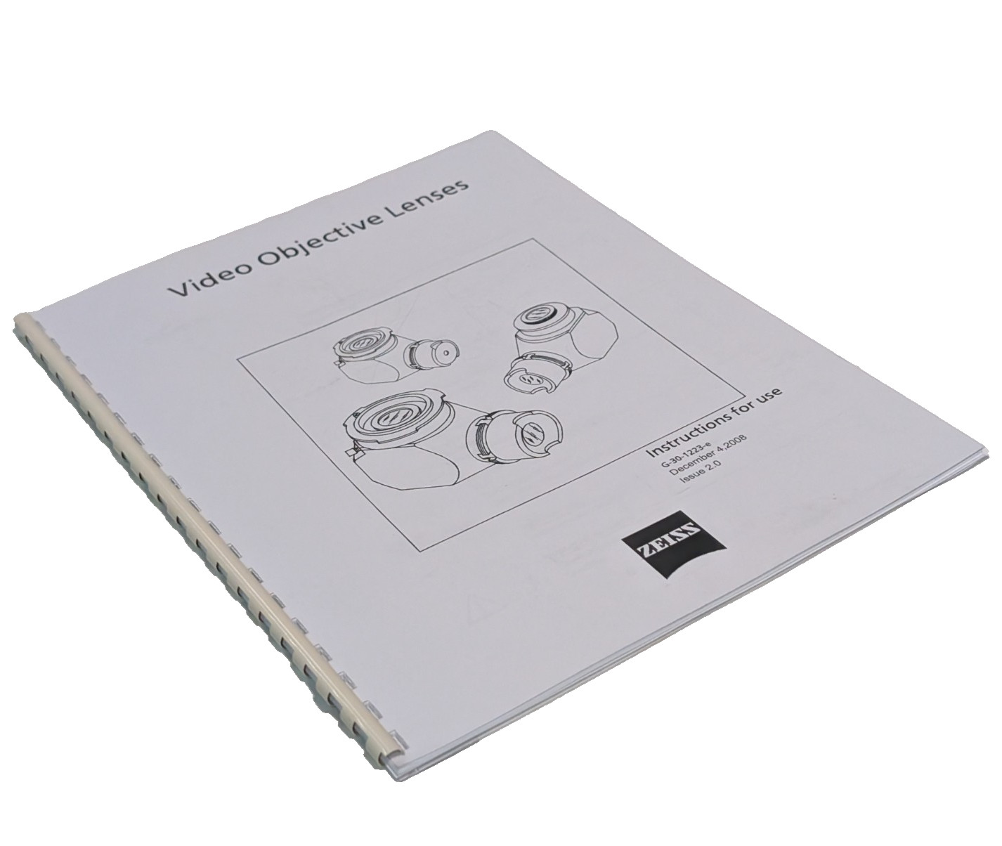Carl-Zeiss G-30-1223-e Video Objective Lenses Instruction Manual Guide