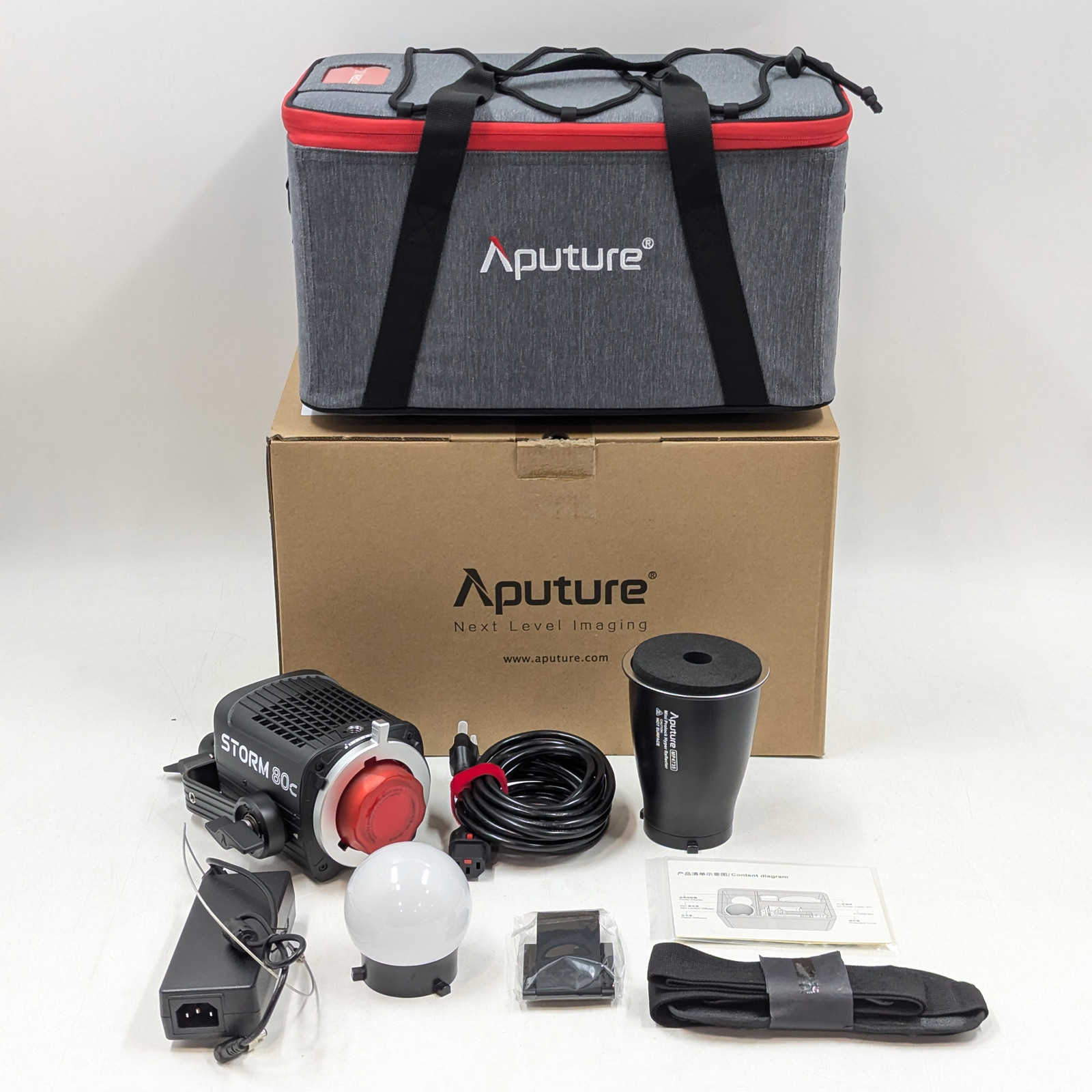 Aputure Storm 80c Portable 80W Tunable Color Compact Point Source Lamp | Black