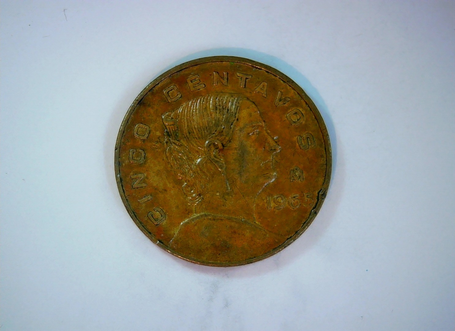 Mexico 1965 5 Centavos Cinco Centavos (Cuauhtémoc type) Coin