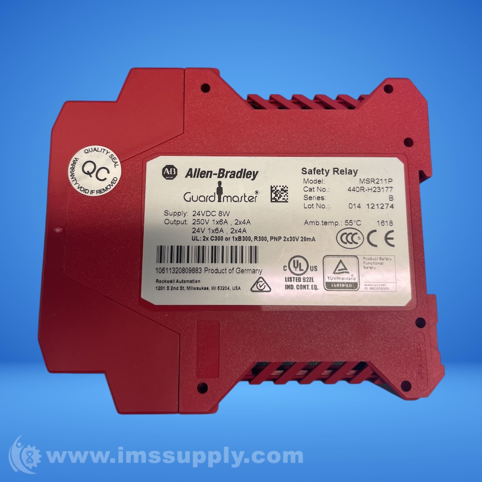 Allen Bradley 440R-H23177 Safety Relay MSR211P 24V FNIP