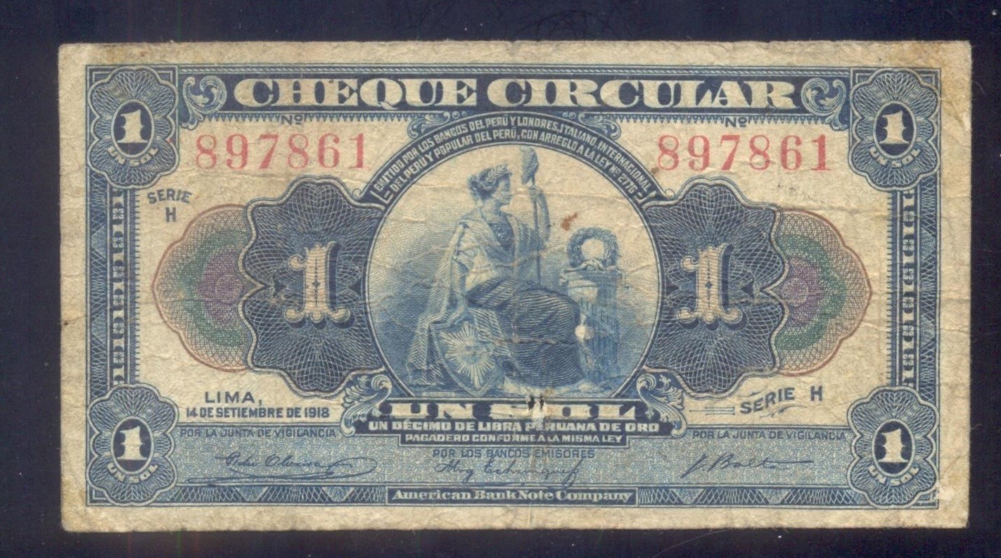 Peru  1 Sol  1918  P40