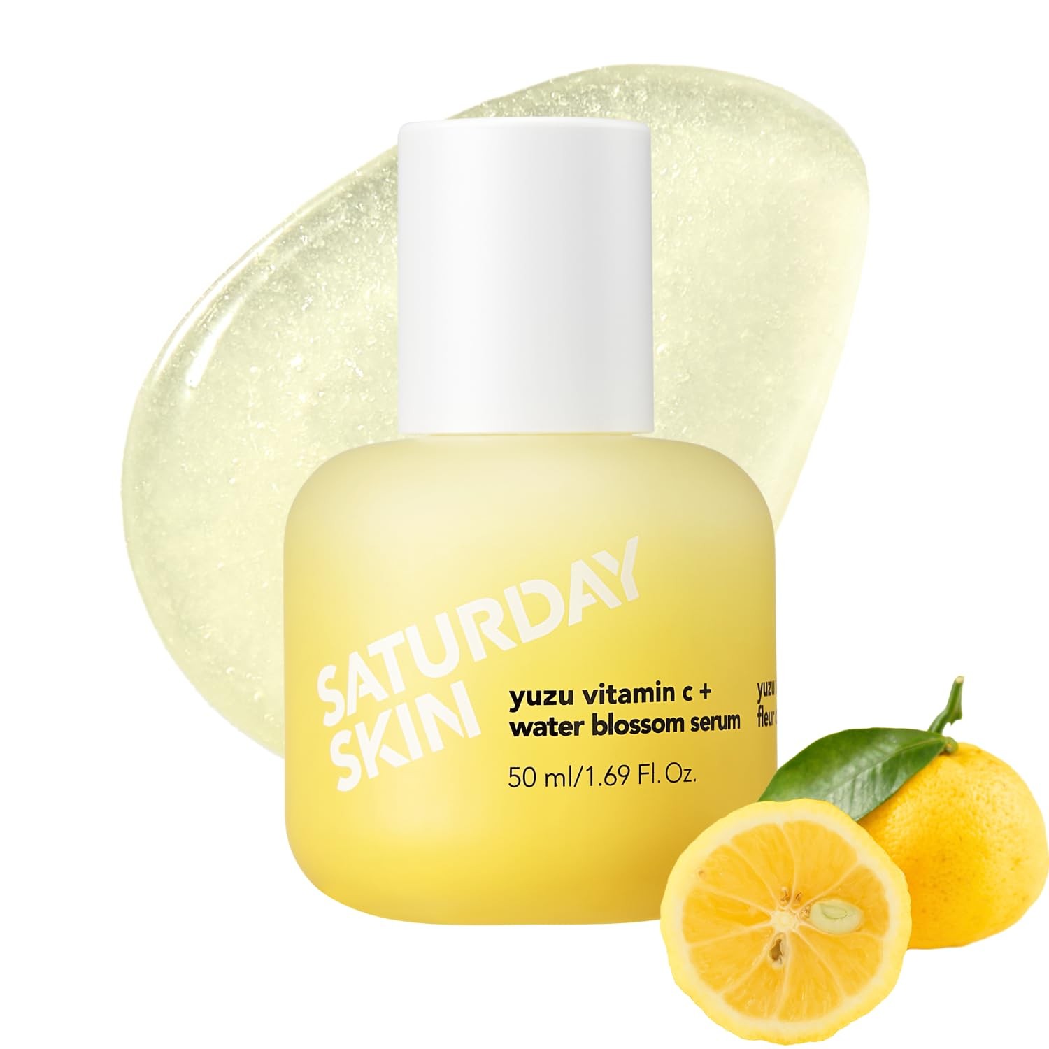 Saturday Skin Yuzu Vitamin C Serum for Face – 1.69 Fl Oz (Pack of 1), Yellow 