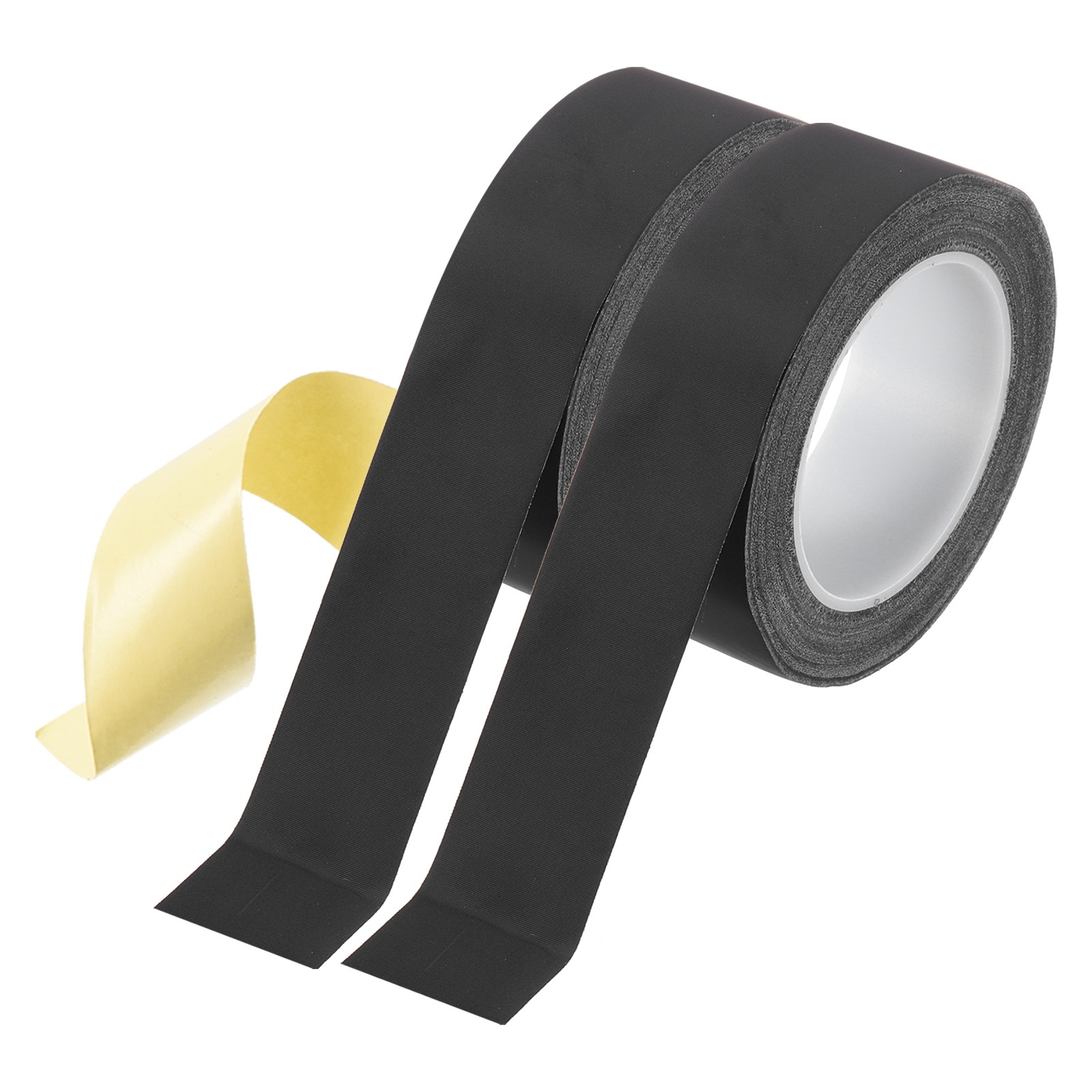 Acetate Cloth Cloth Adhesive Tape, 1.6inx98ft Black Electrical Tape, 2Pcs