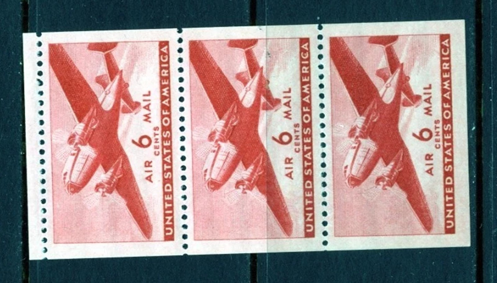 C25a BOOKLET PANE - CENTERED w BIG MARGINS - NH - NO STAPLE HOLES - RARE VARIETY