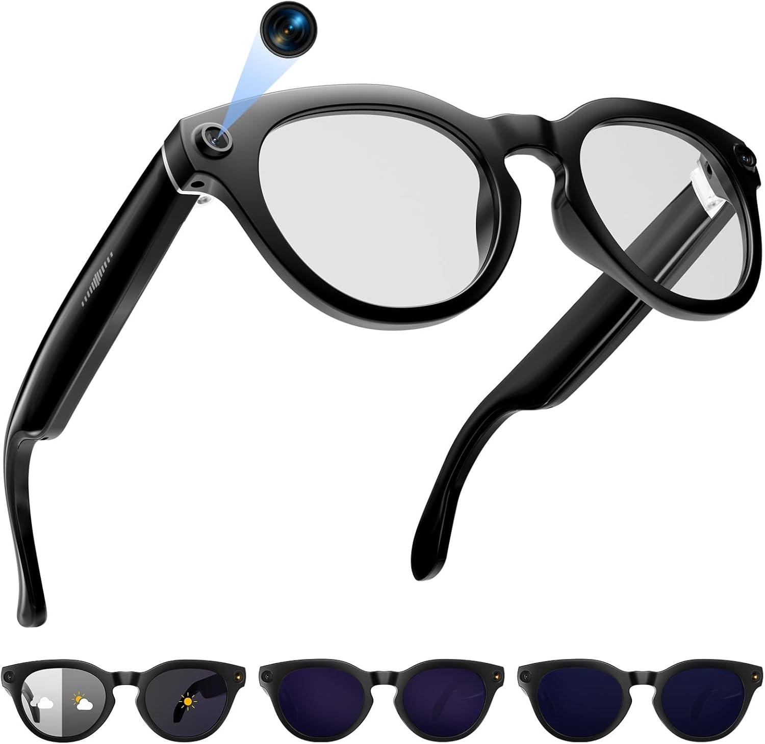 AI Smart Glasses with Camera, 2K Camera Glasses,8MP Video Recording Glasses cy