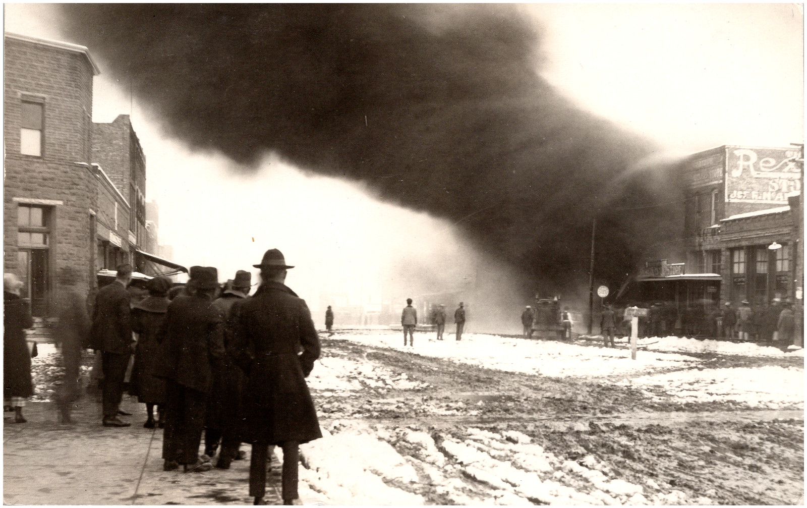 Fire at Rexall Drug Store Marlow Oklahoma OK 1921 RPPC Postcard Photo