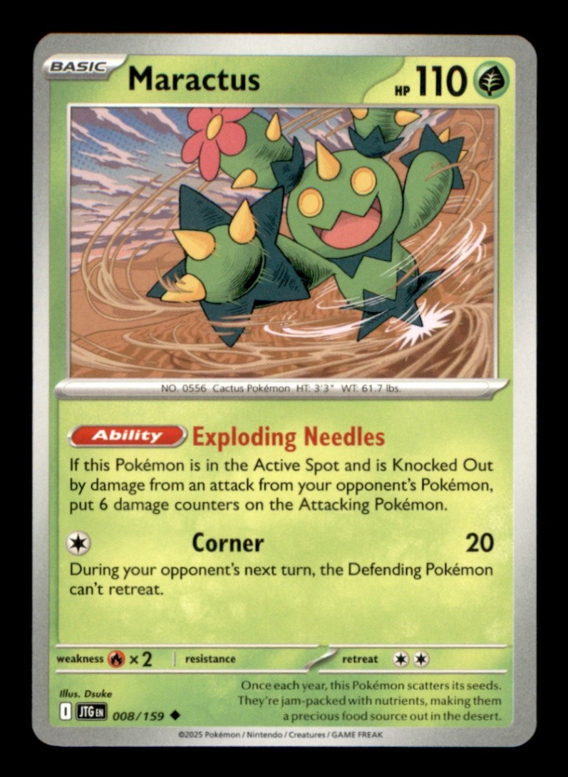 Maractus Uncommon SV09: Journey Together 008/159 NM Normal Pokemon