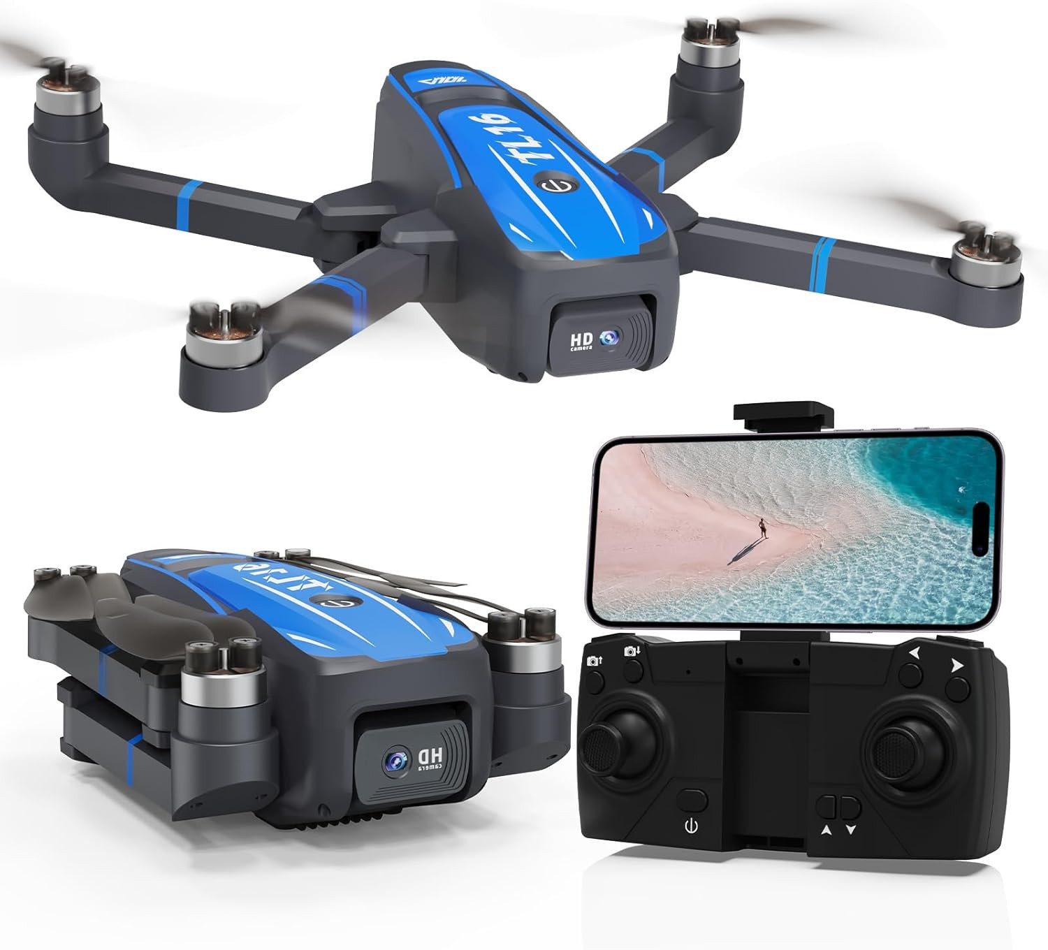 TL16 Drones with Camera for Adults 4K, Brushless Motor Mini Drone with Camera fo