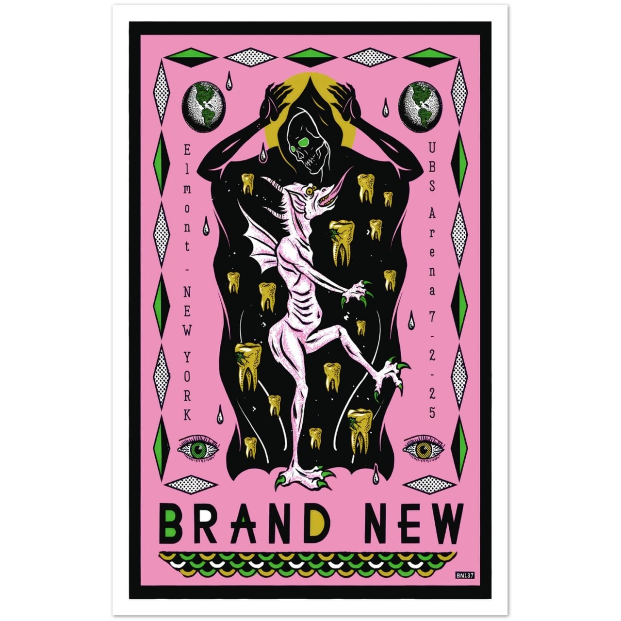 Brand New UBS Arena New York Feb 5 2027 Concert Poster