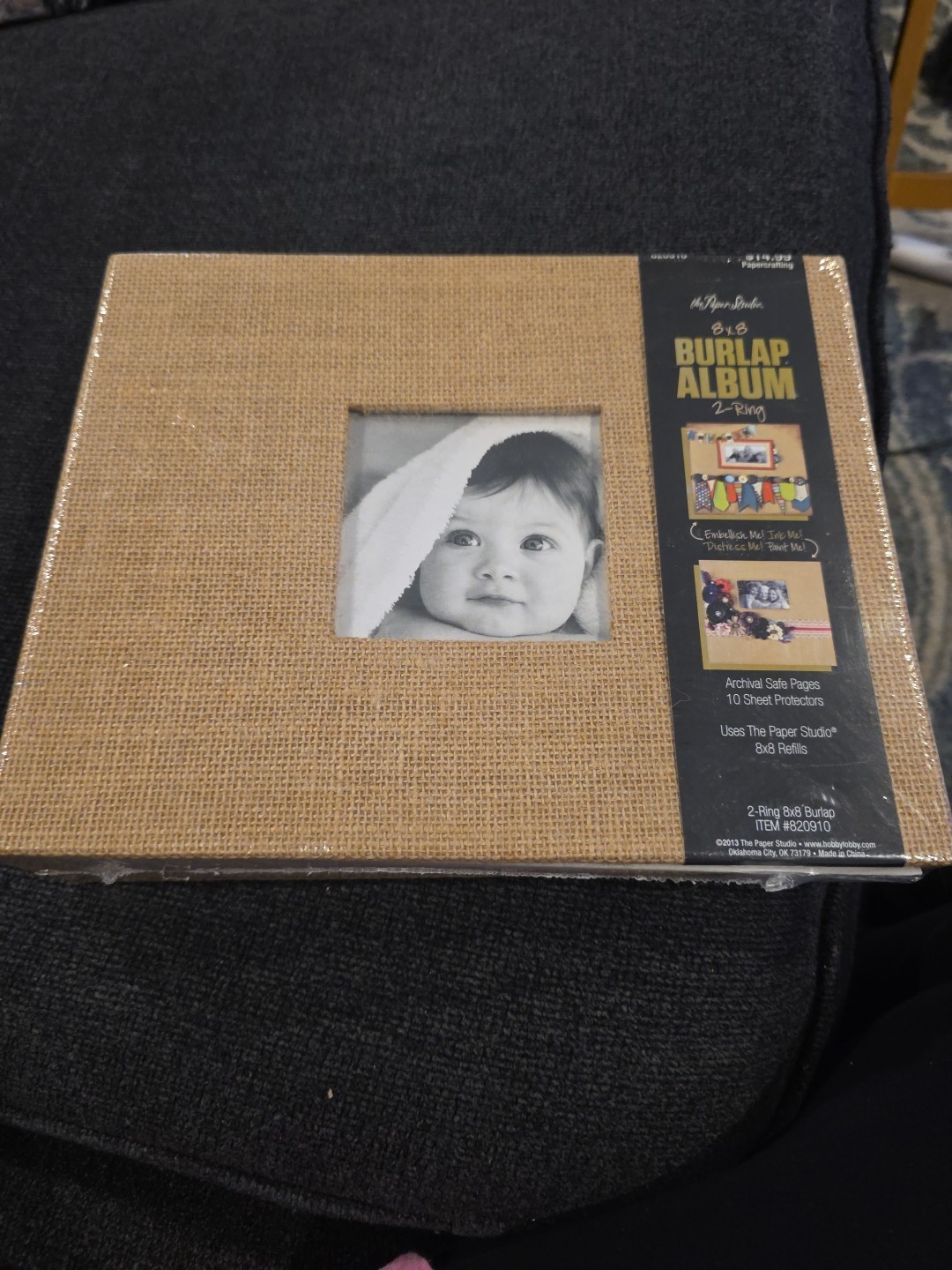 Burlap Photo Album 8×8