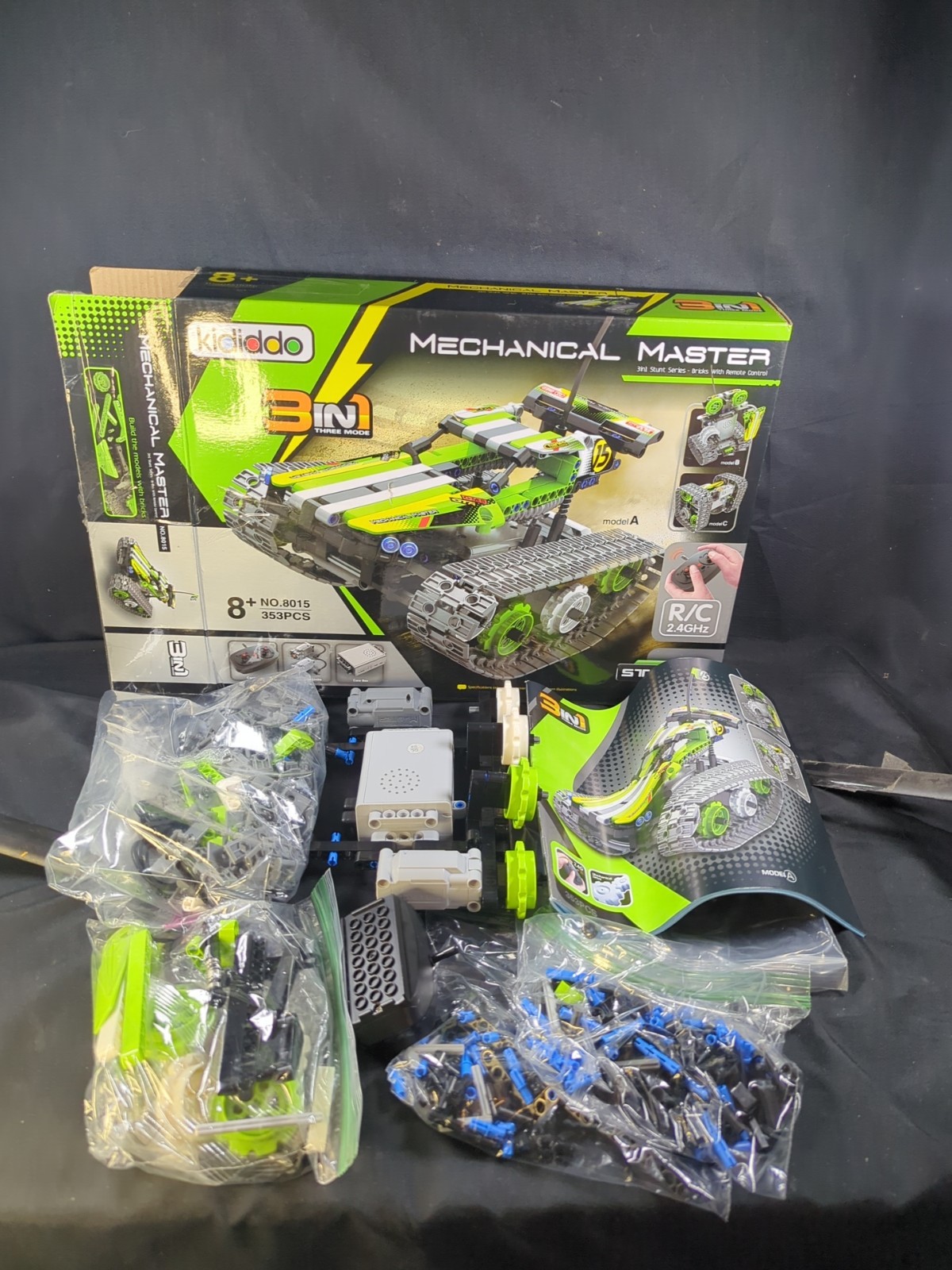 Kididdo Mechanical Master 3in1 Stunt Series Bricks with Remote Control No. 8015