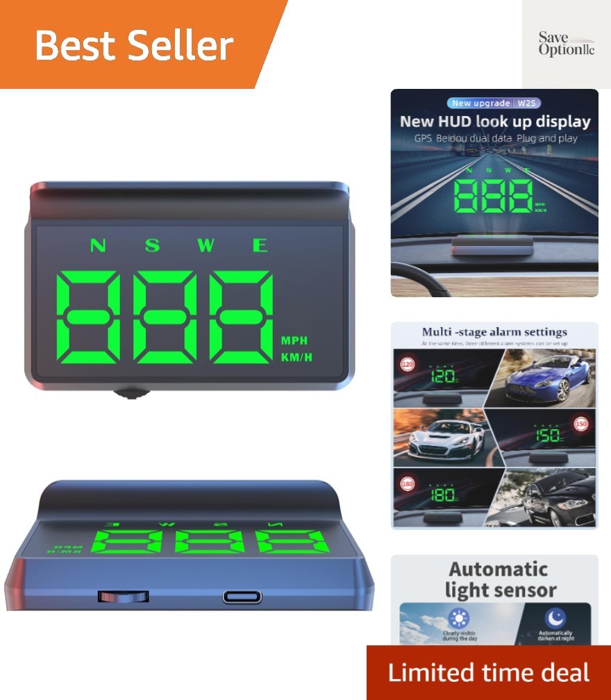 Heads up Display for Cars,Car HUD Head up Display W2S,Speedometer for Car,Dig...