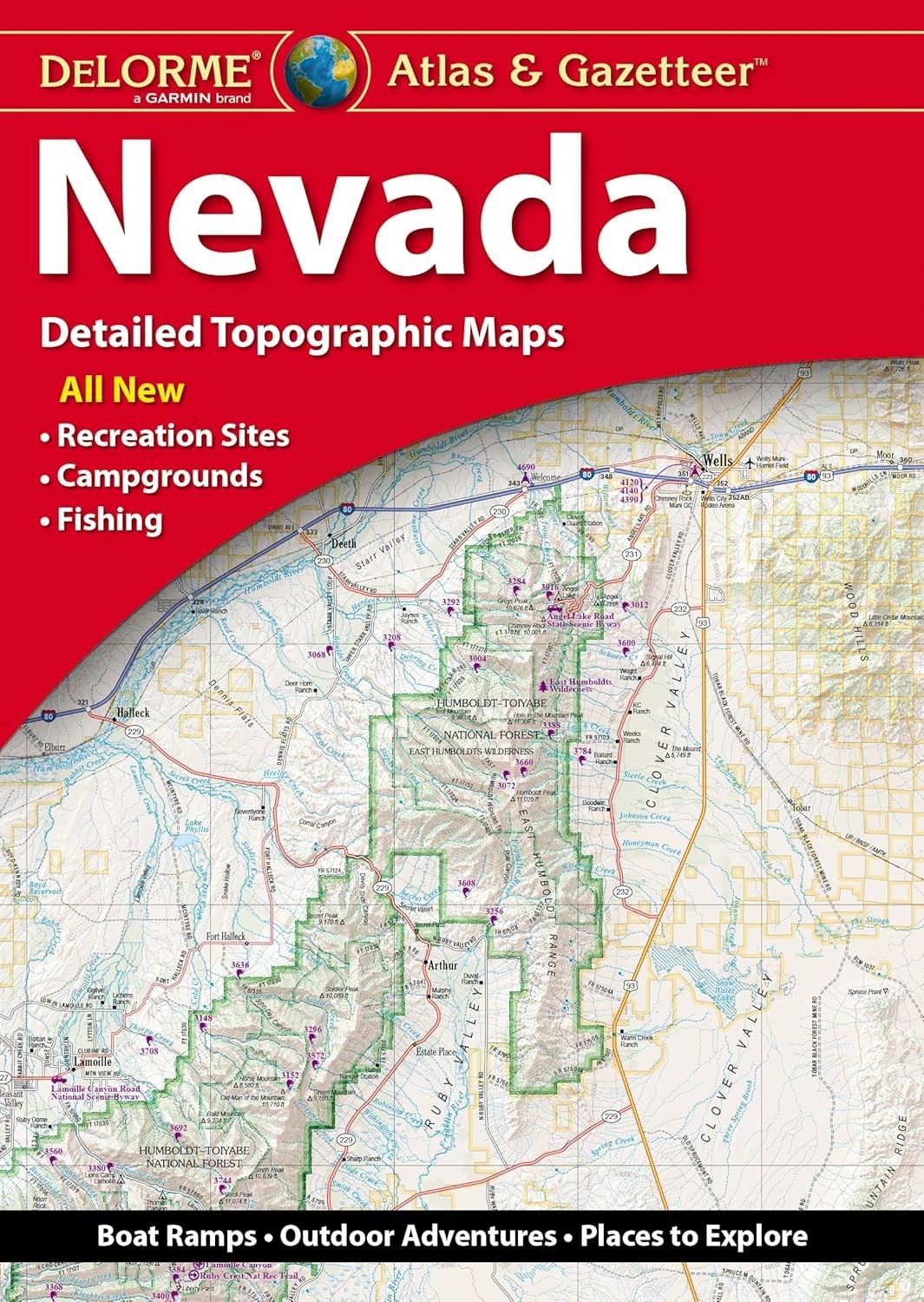 Nevada State Atlas & Gazetteer, by DeLorme, 2023