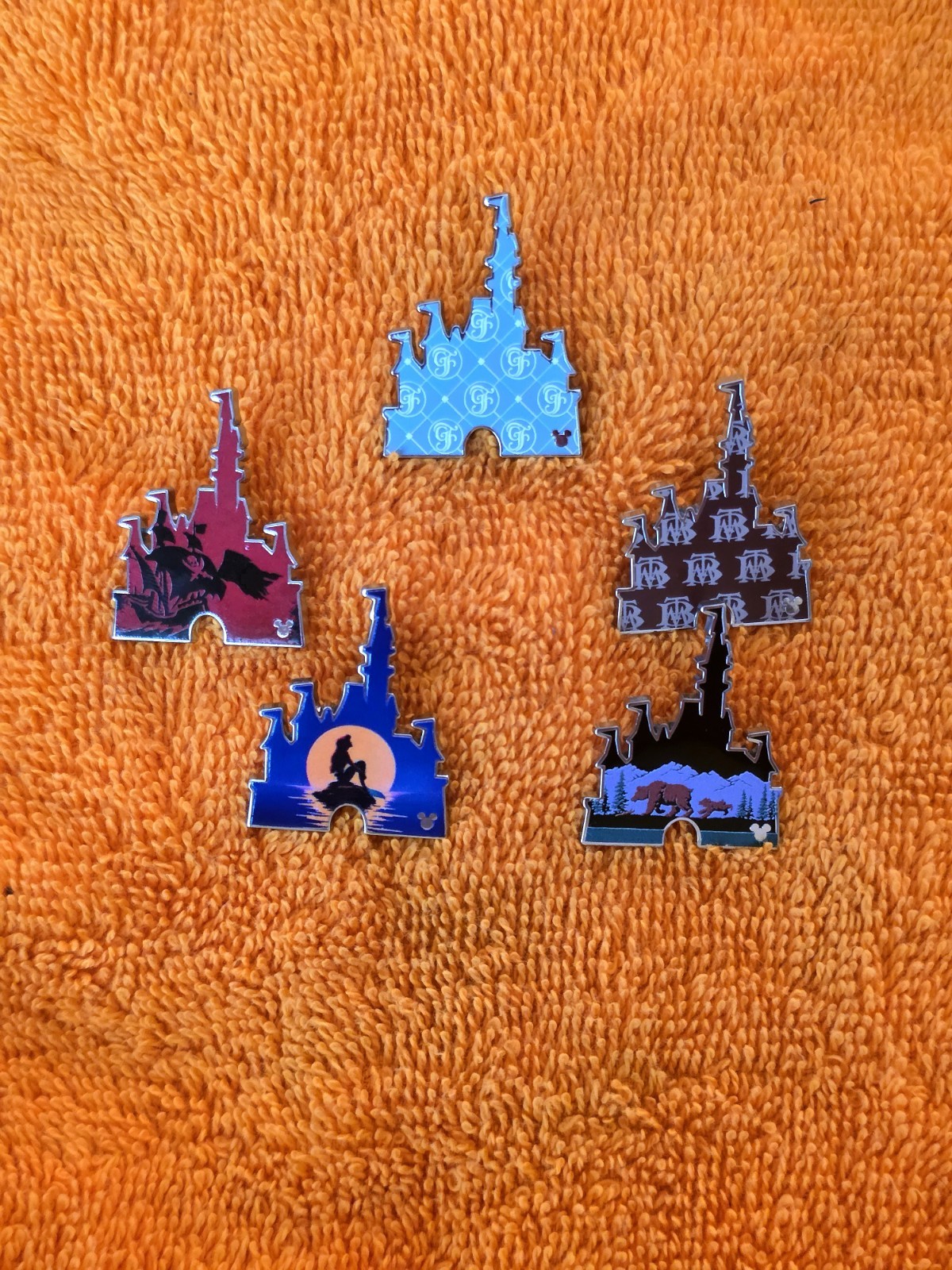 FULL SET OF 5 - Disney Hidden Mickey Castles Pin WDW 2026 NEW Wave A