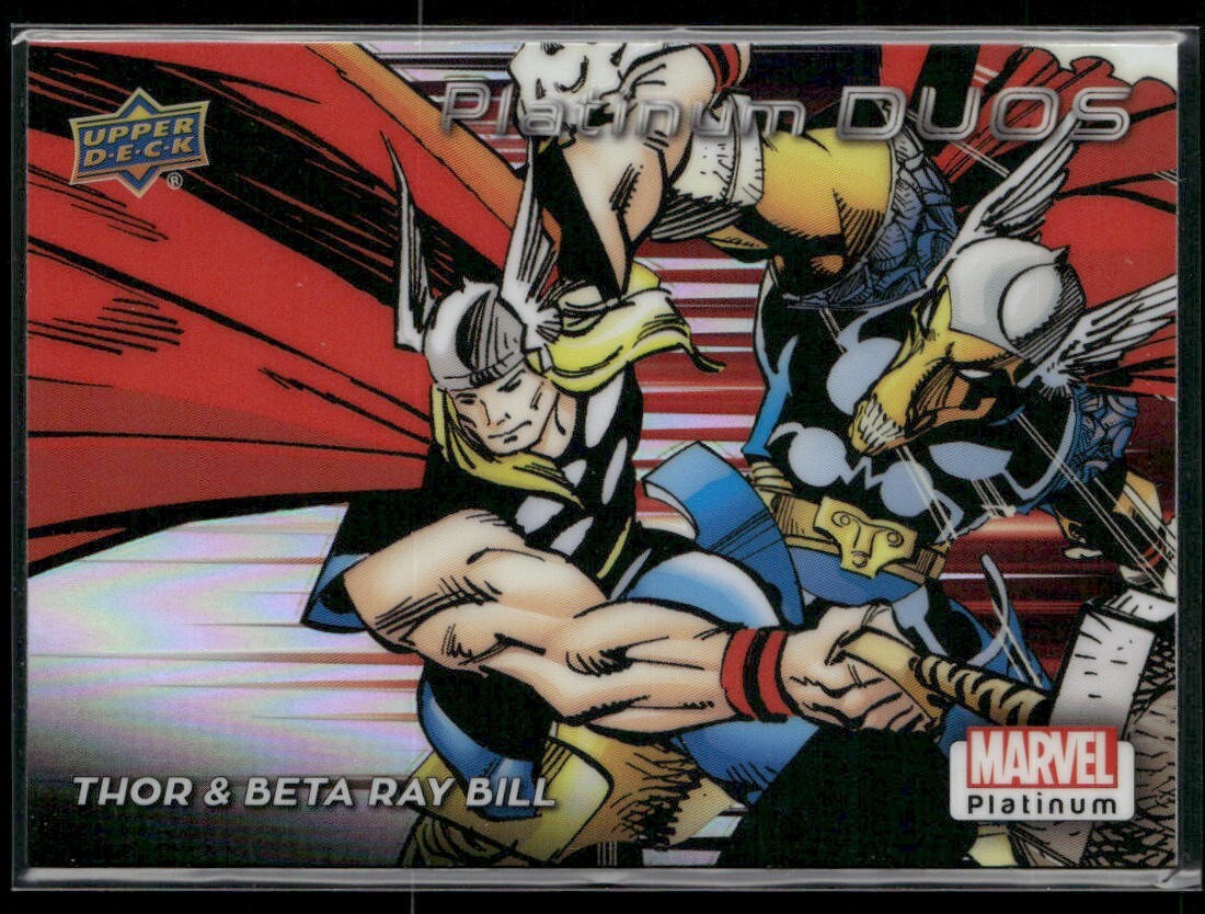 2023 UD Marvel Platinum Platinum Duos Rainbow #PD5 - Thor & Beta Ray Bill
