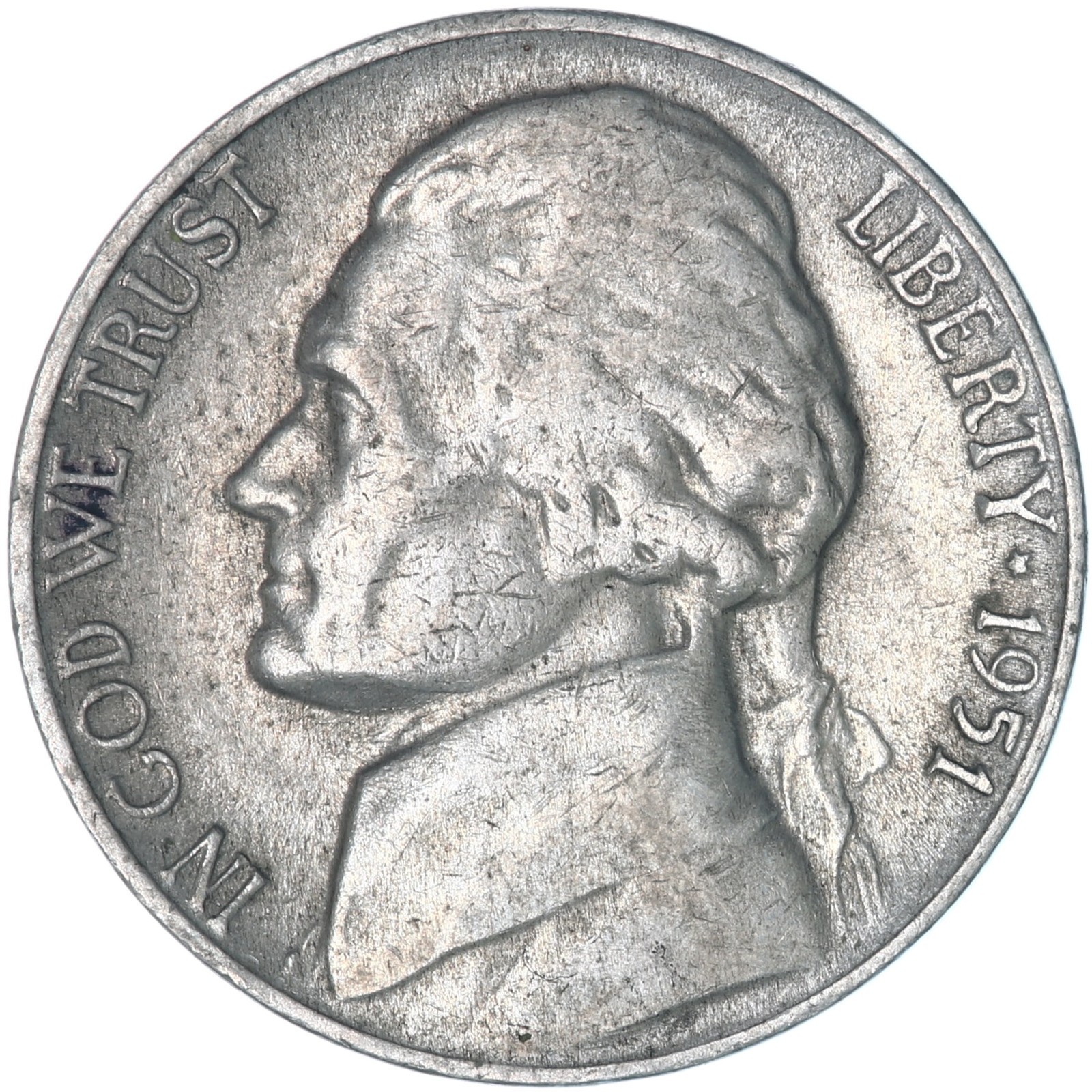 1951 S Jefferson Nickel Extra Fine XF