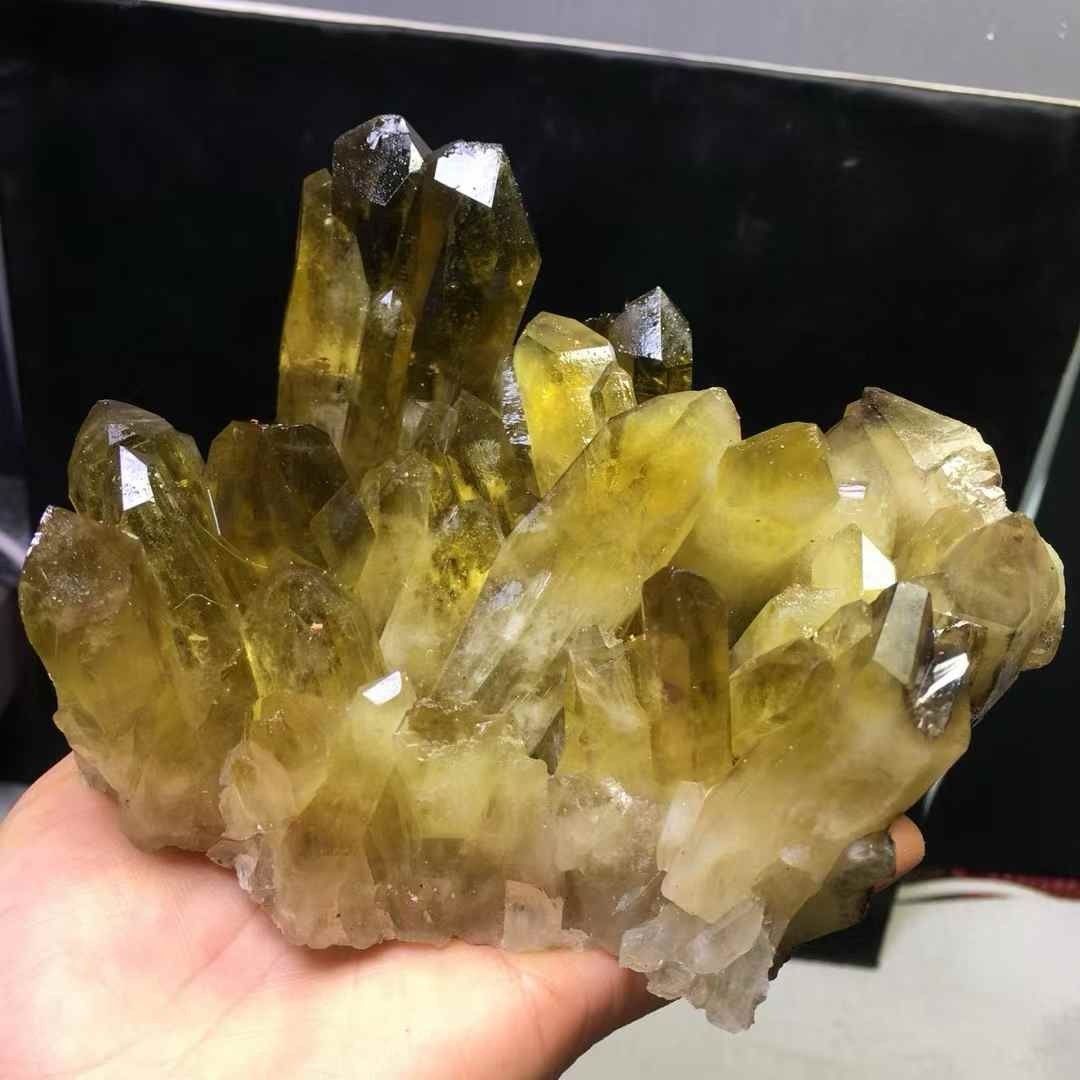 2.7LB Natural citrine cluster Mineral Specimen Quartz energy healing decor