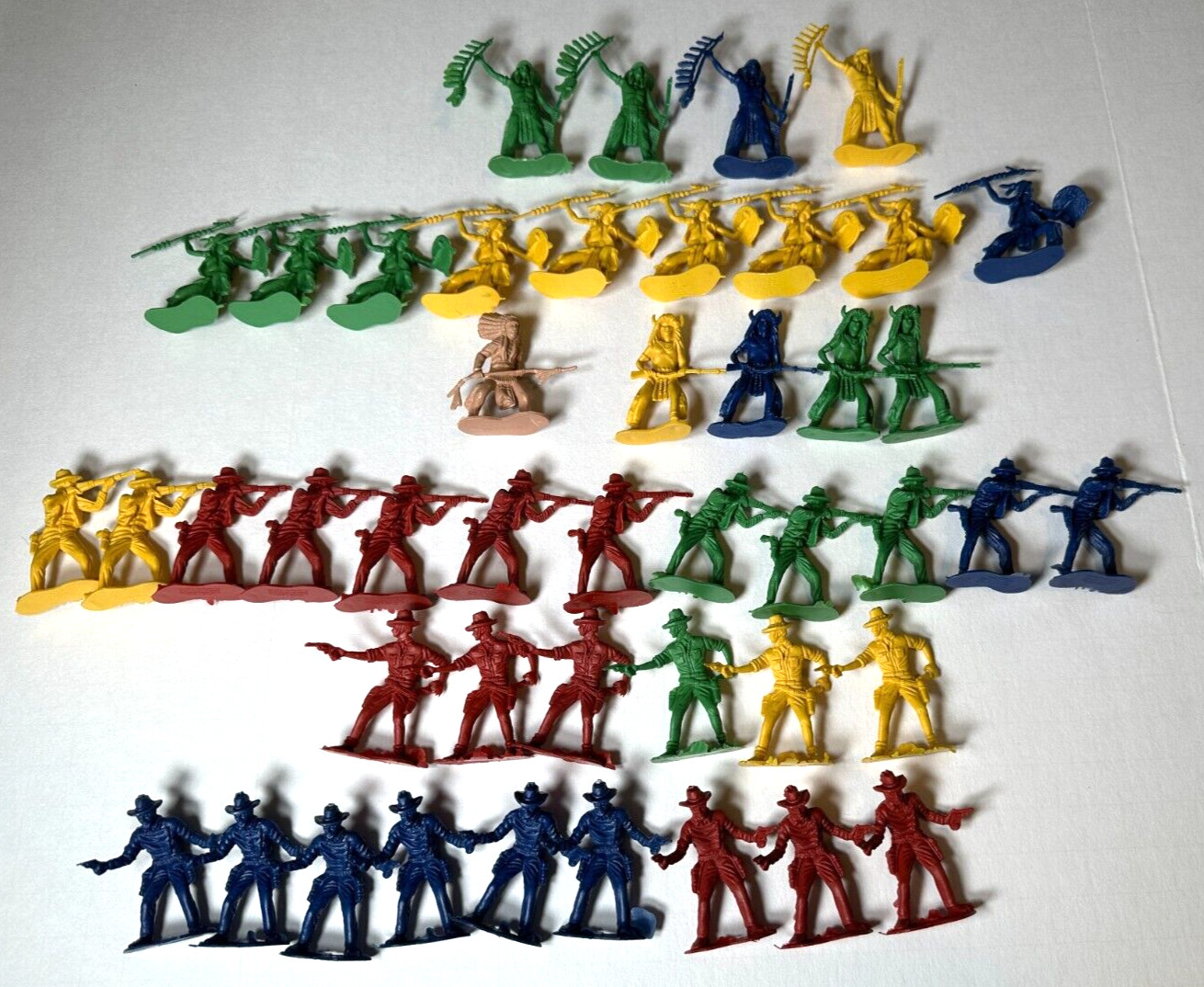 Vintage Army Men 2" WESTERN FIGURES Lot of 45