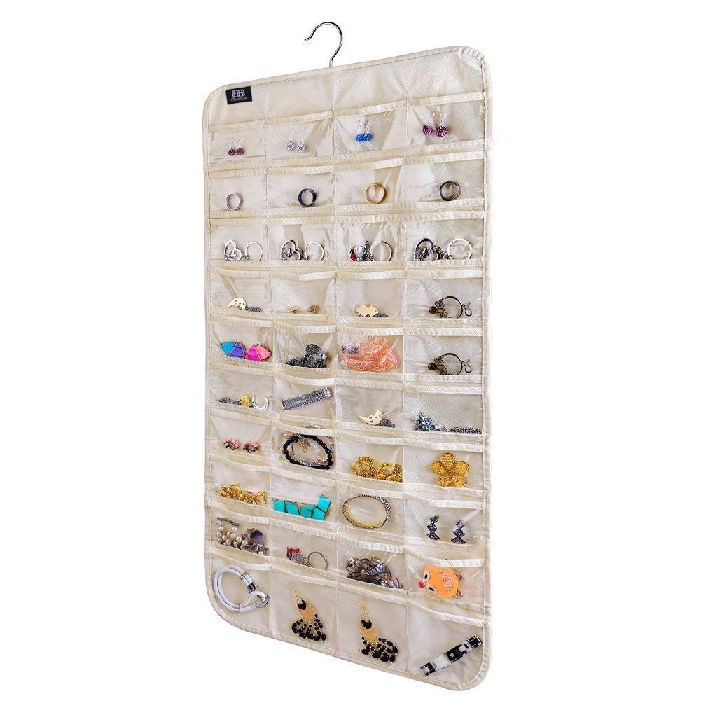 Hanging Jewelry Organizer,Accessories Organizer,80 Pocket Organizer for Holdi...