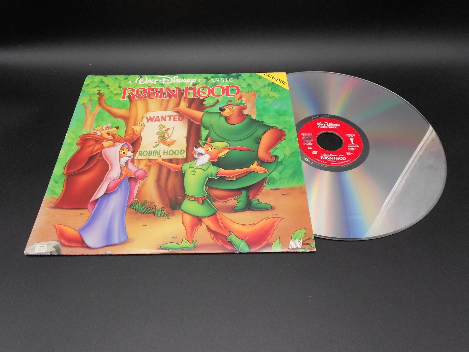 Robin Hood LaserDisc 1990 Animated Musical Family EP Walt Disney Home Video
