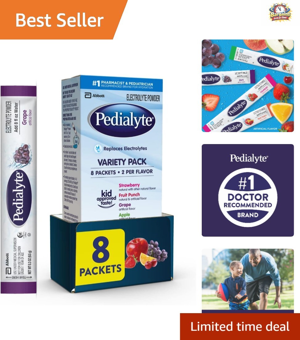 Doctor-Recommended Electrolyte Powder Variety Pack for Fast Hydration - 8 Pack