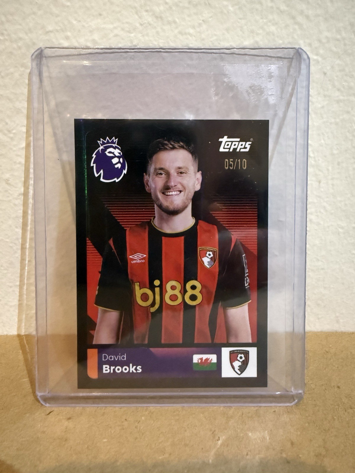 David Brooks /10 Black Sticker Topps Premier League Official Stickers 2026