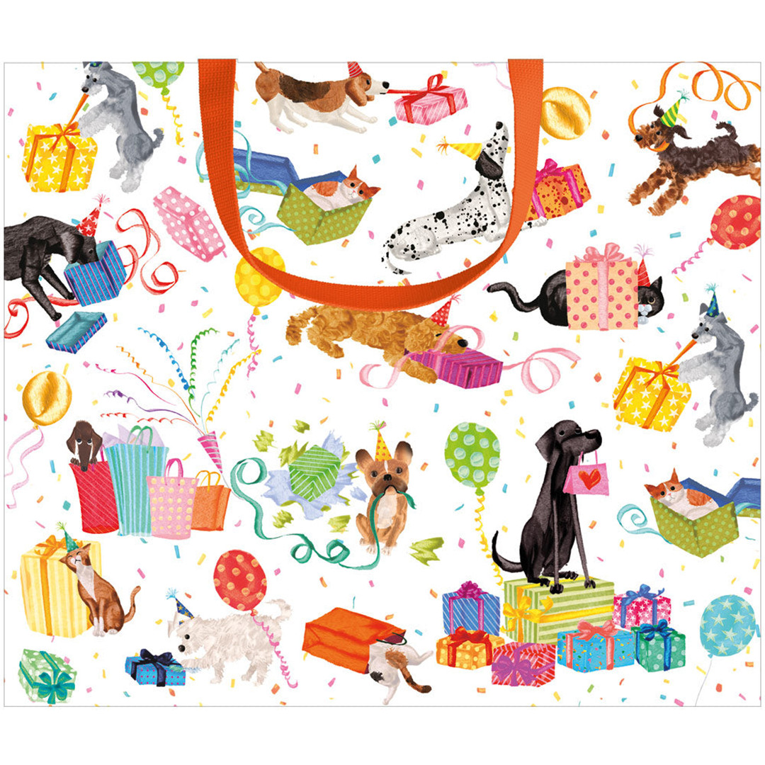 Busta Regalo Shopper 28.5x12x25cm Natale Casp Birthday Pets
