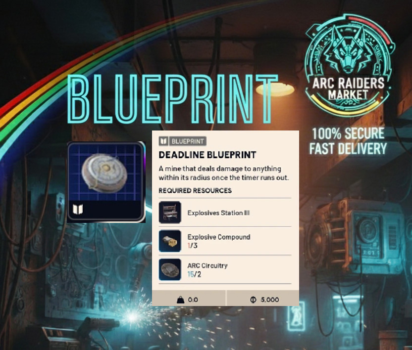 Blueprint DEADLINE ARC Raiders ALL Console