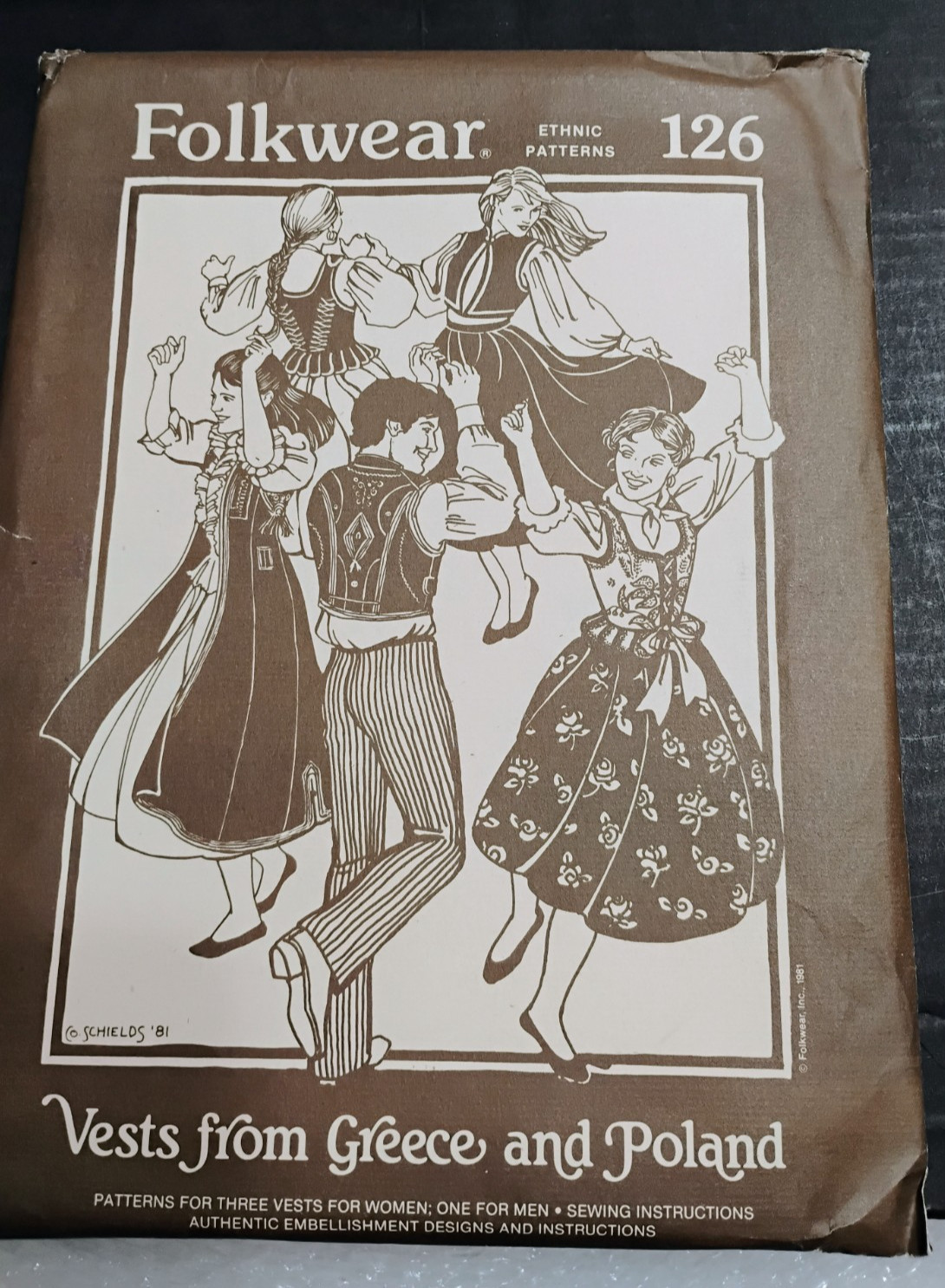 HTF Folkwear Sewing Ethnic Pattern #126 Men & Women Vests from Greece & Poland