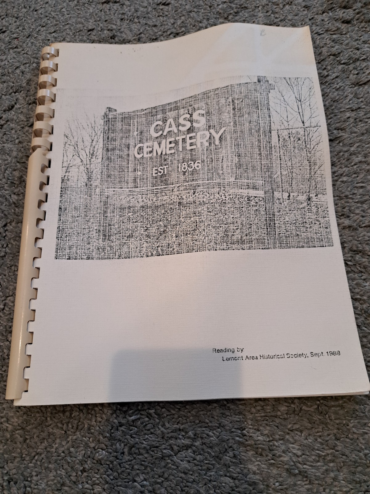 Cemetery Records Cass Cemetery Darien Illinois Downers Grove Lemont Area