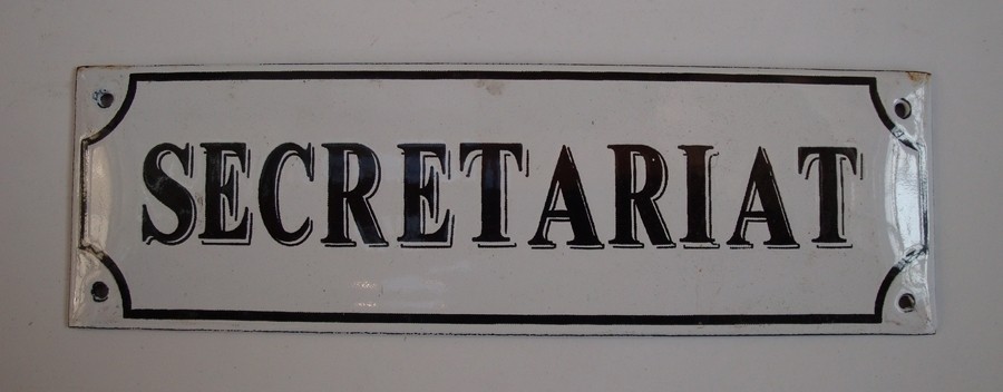 Plaque De porte Secretariat Bureau Style francais Acier