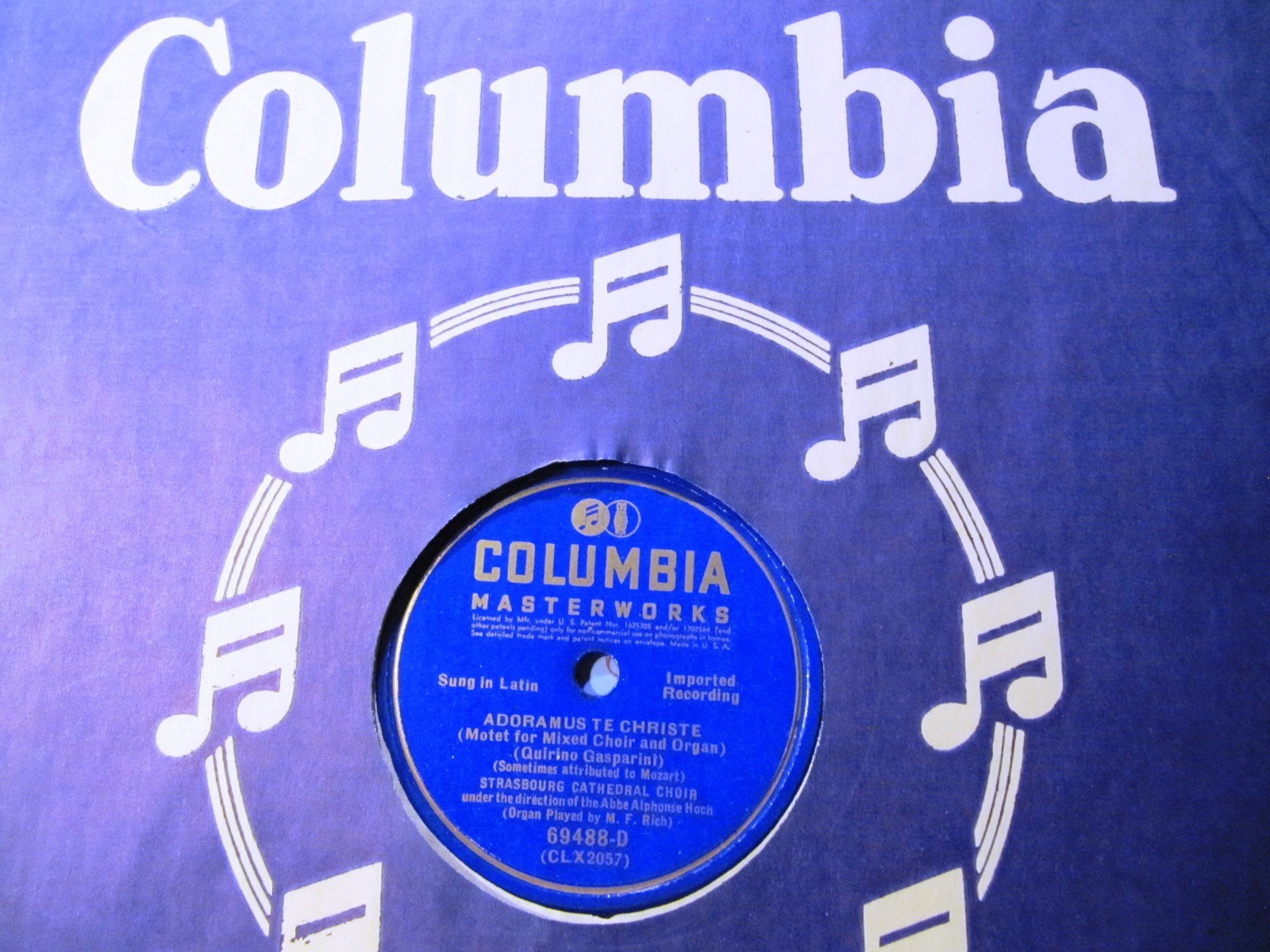 STRASBOURG CATHEDRAL CHOIR GASPARINI Adoramus Te Christe/ Mozart AVE VERUM 69488