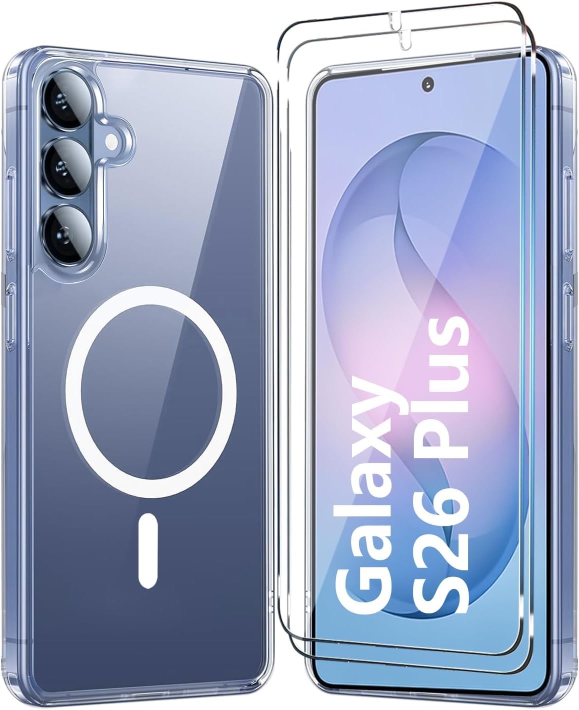 Samsung Galaxy S26 Plus Magnetic Clear Case with Screen Protector