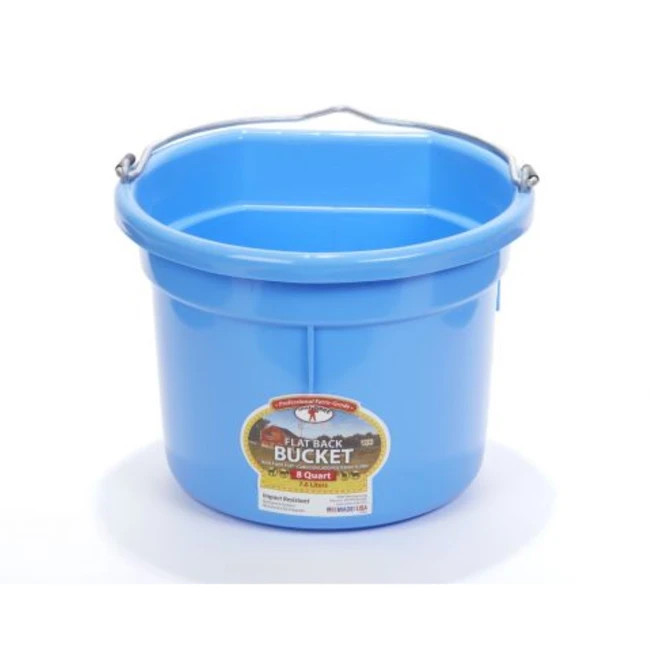 Miller Manufacturing Flat Back Bucket 8 Quart Berry Blue