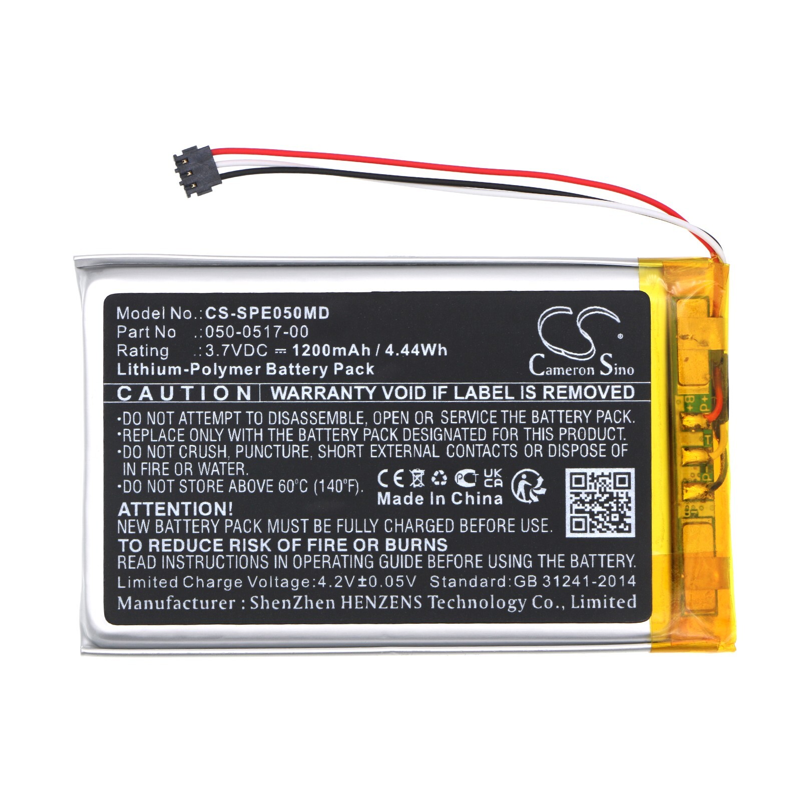 BATTERIE 1200mAh Type 050-0517-00 146-0140-00 For Spacelabs EVO, EVO 4