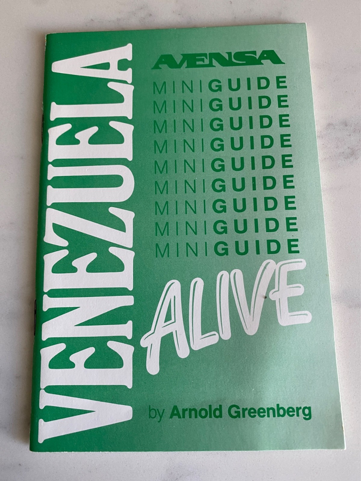 Vintage 1990 Venezuela Avensa Miniguide Alive by Arnold Greenberg 2nd edition