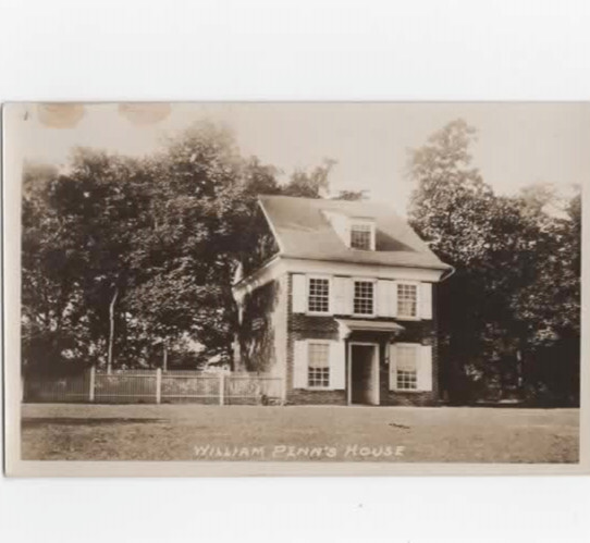 William Penn's House  RPPC c1935 Morrisville Pennsylvania
