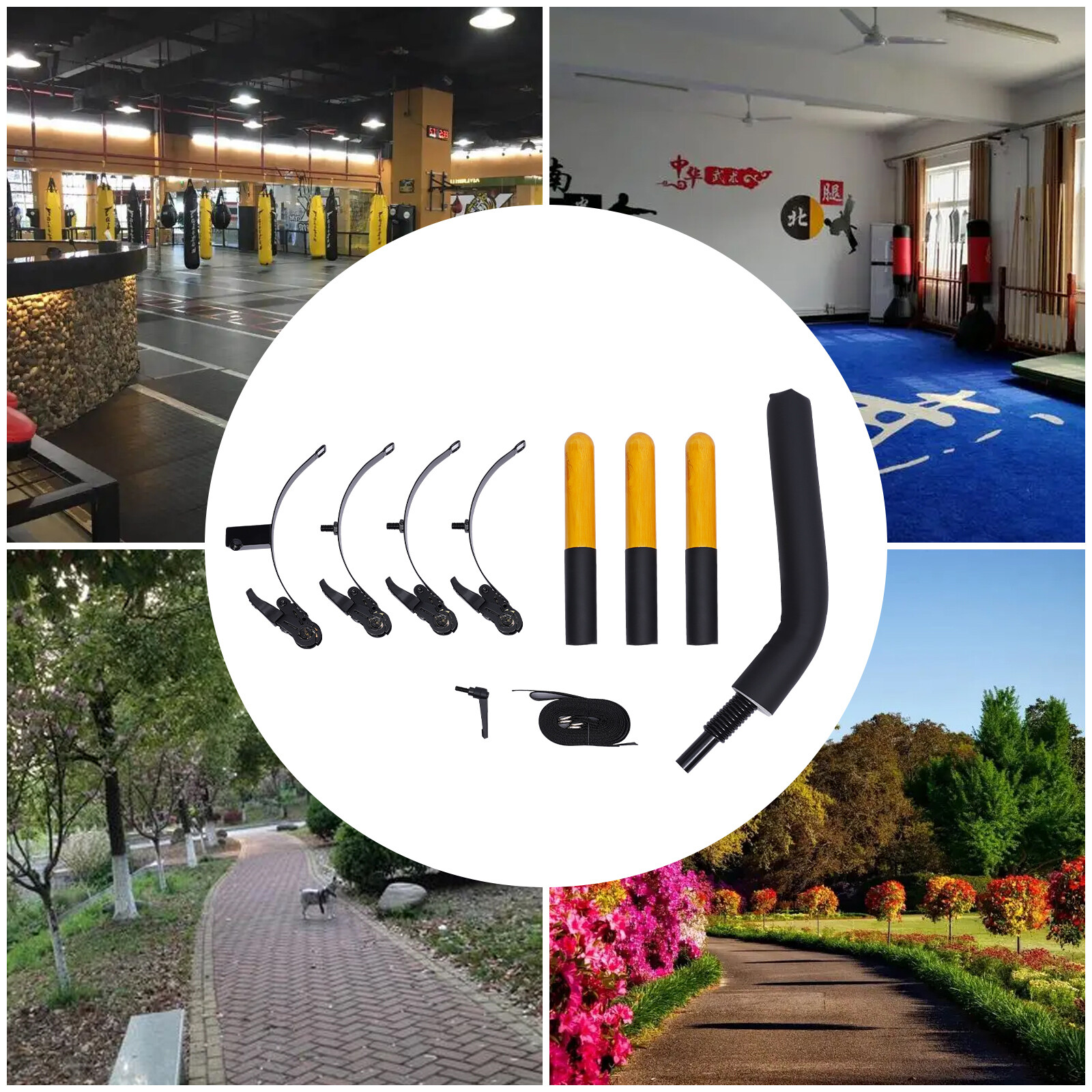 Portable Wooden Dummy Arm Leg Wing Chun Parts Chinese Kong Fu Training 3 Selects