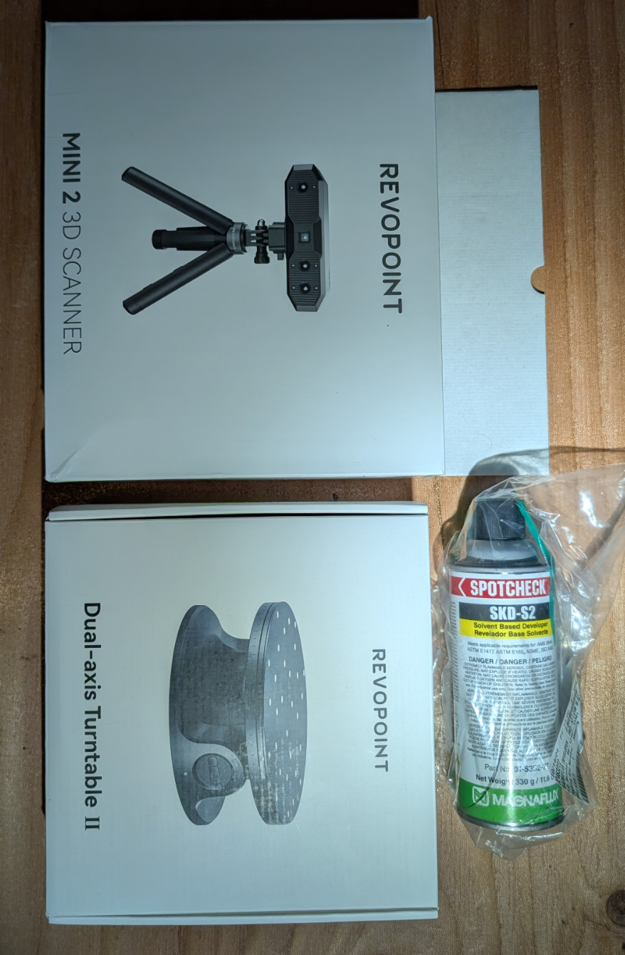 Revopoint MINI 2 Advanced Edition 3D Scanner & 2D Turntable & Spray - Open Box