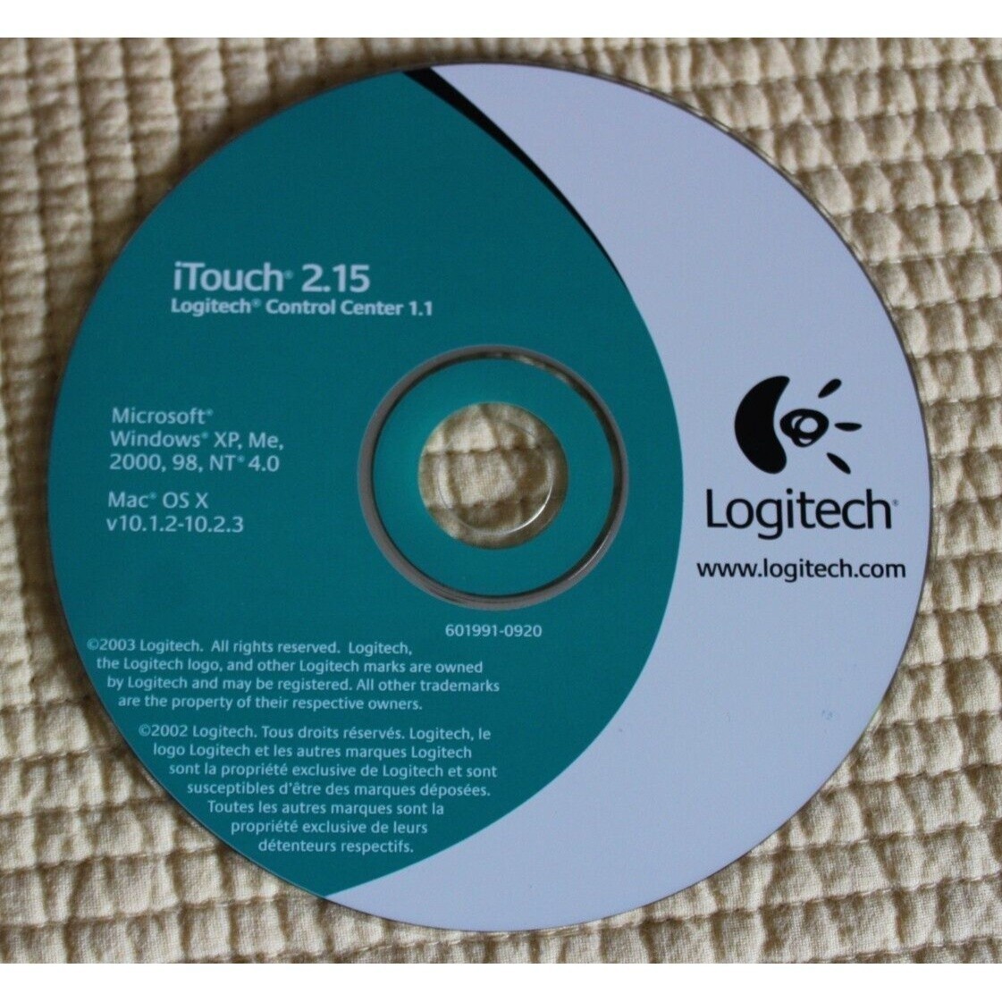 Logitech Itouch 2.15 : Control Center 1.1 Window XP, Me, 2000, 98, NT 4.0